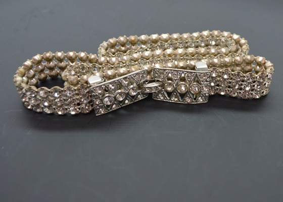 Art Deco Accessocraft Rhinestone Wrap Bracelet