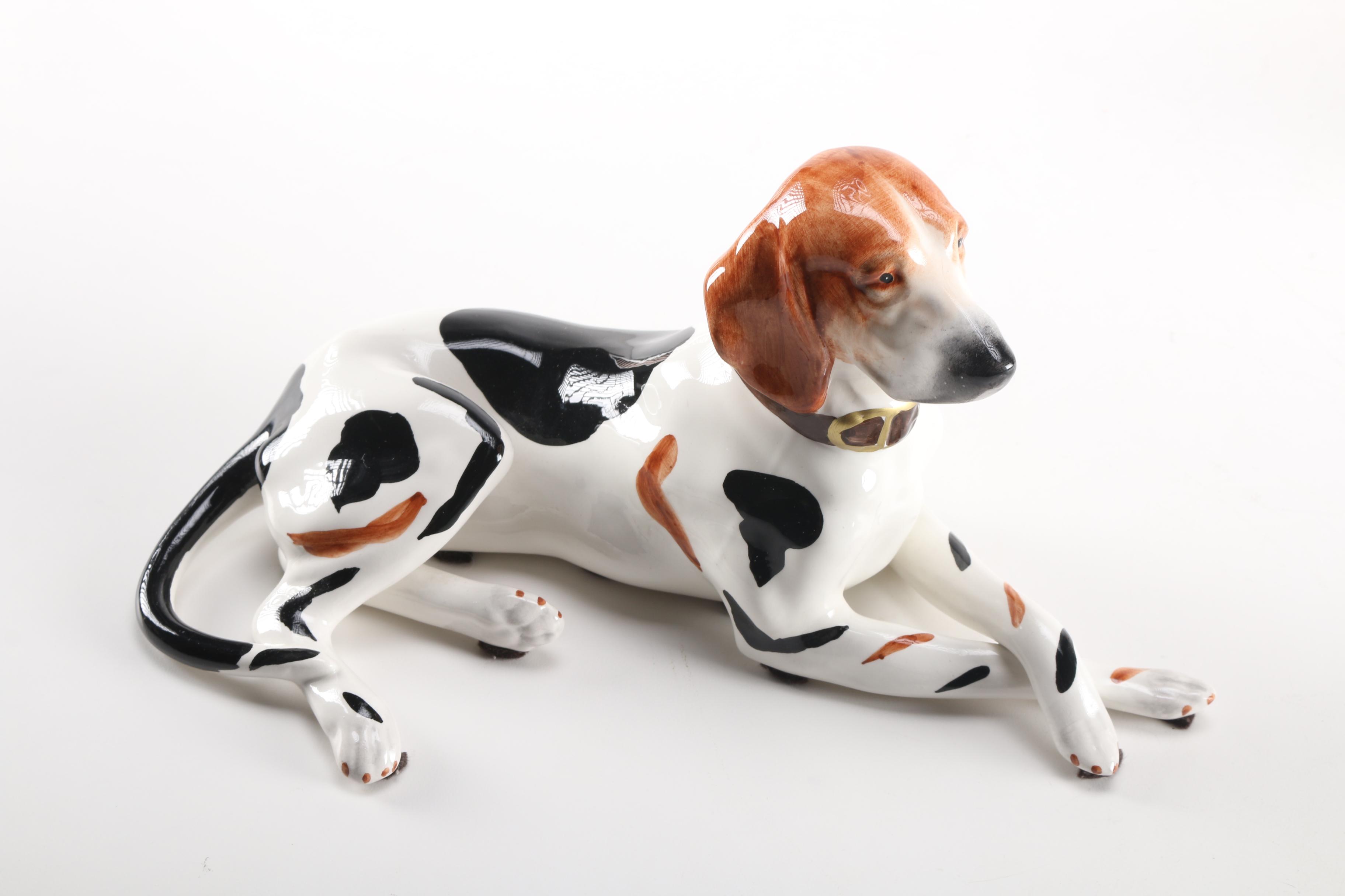 Figurines of a Lion and Two Dogs Featuring Chelsea House