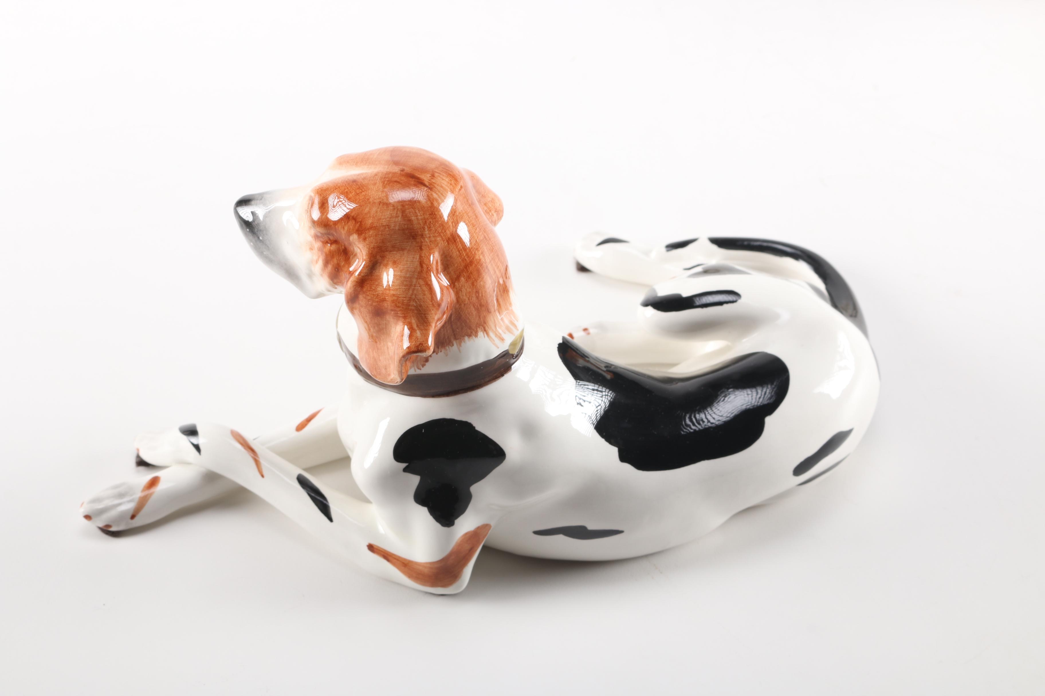 Figurines of a Lion and Two Dogs Featuring Chelsea House