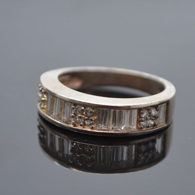 Four Sterling Silver Cubic Zirconia Rings