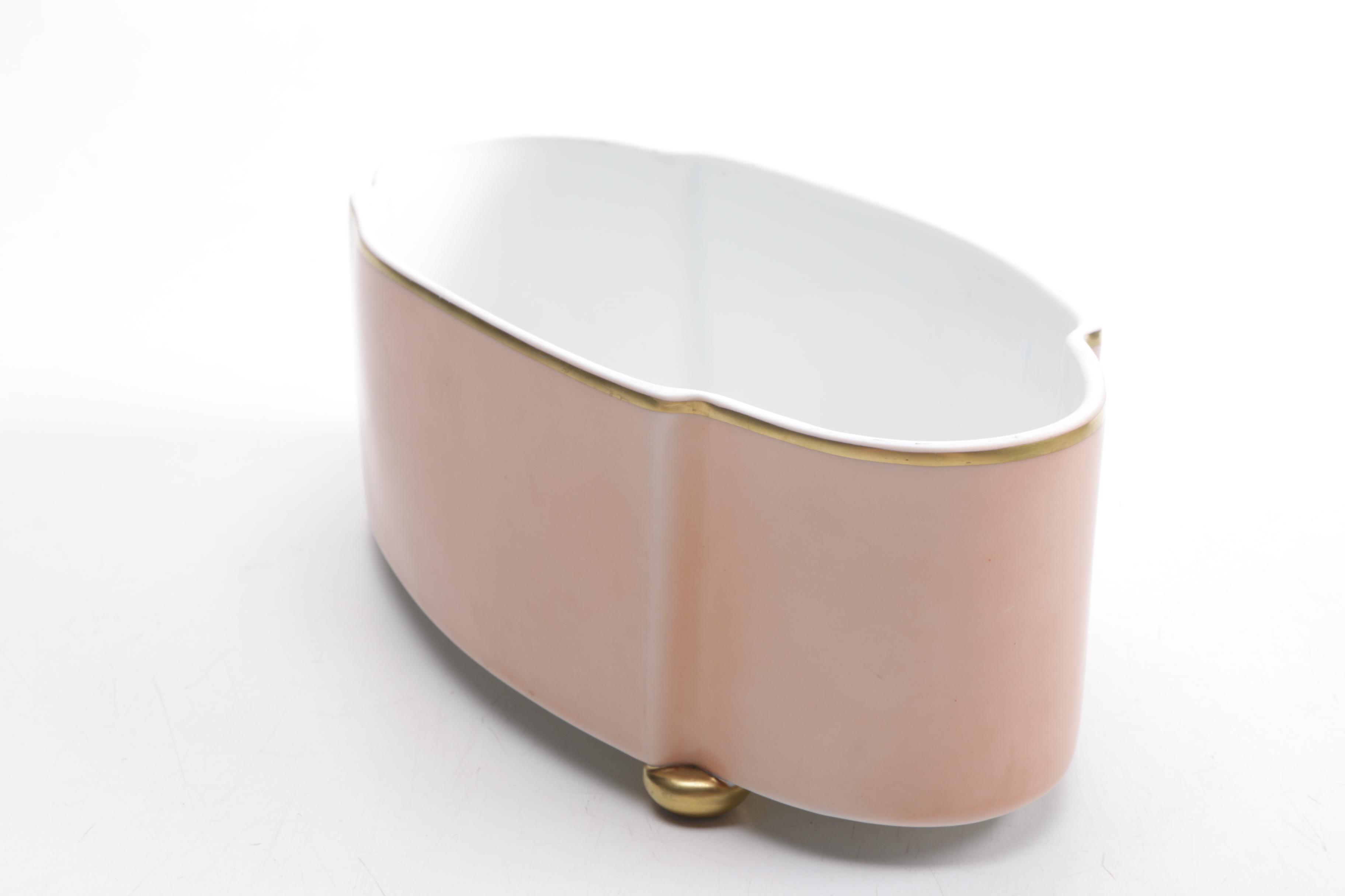 Mottahedeh Ceramic Bowl, Shot Glasses and a Glass Dish