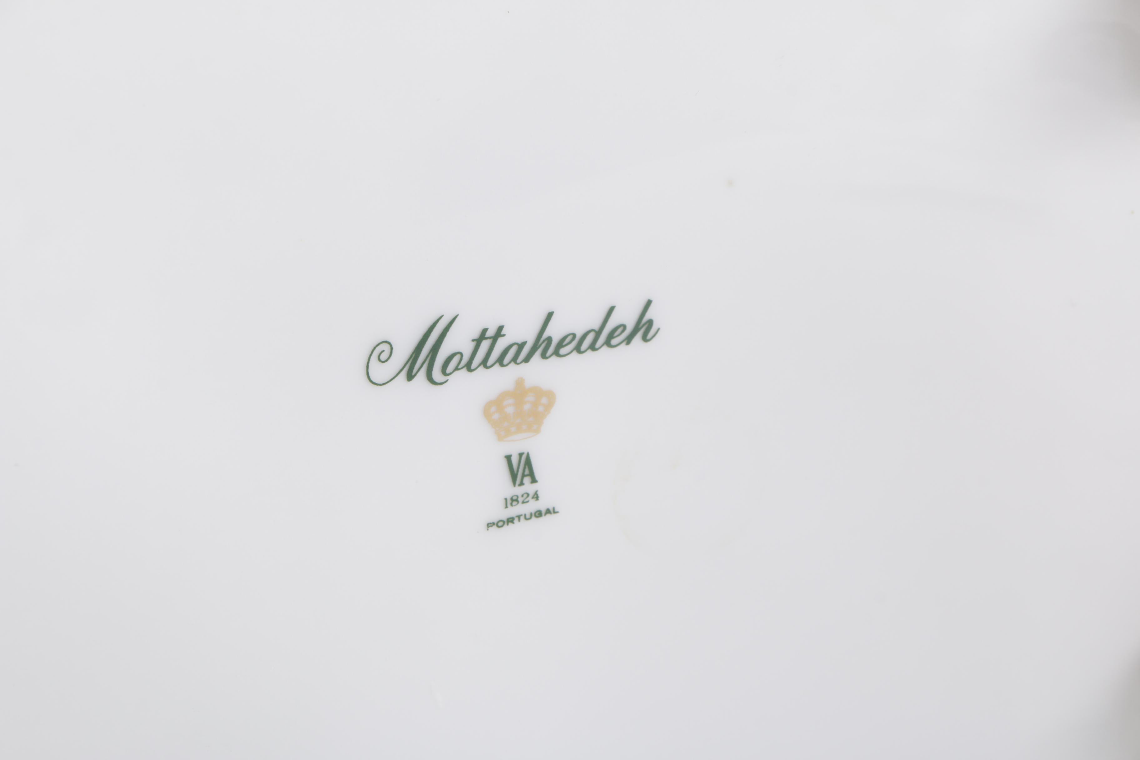 Mottahedeh Ceramic Bowl, Shot Glasses and a Glass Dish