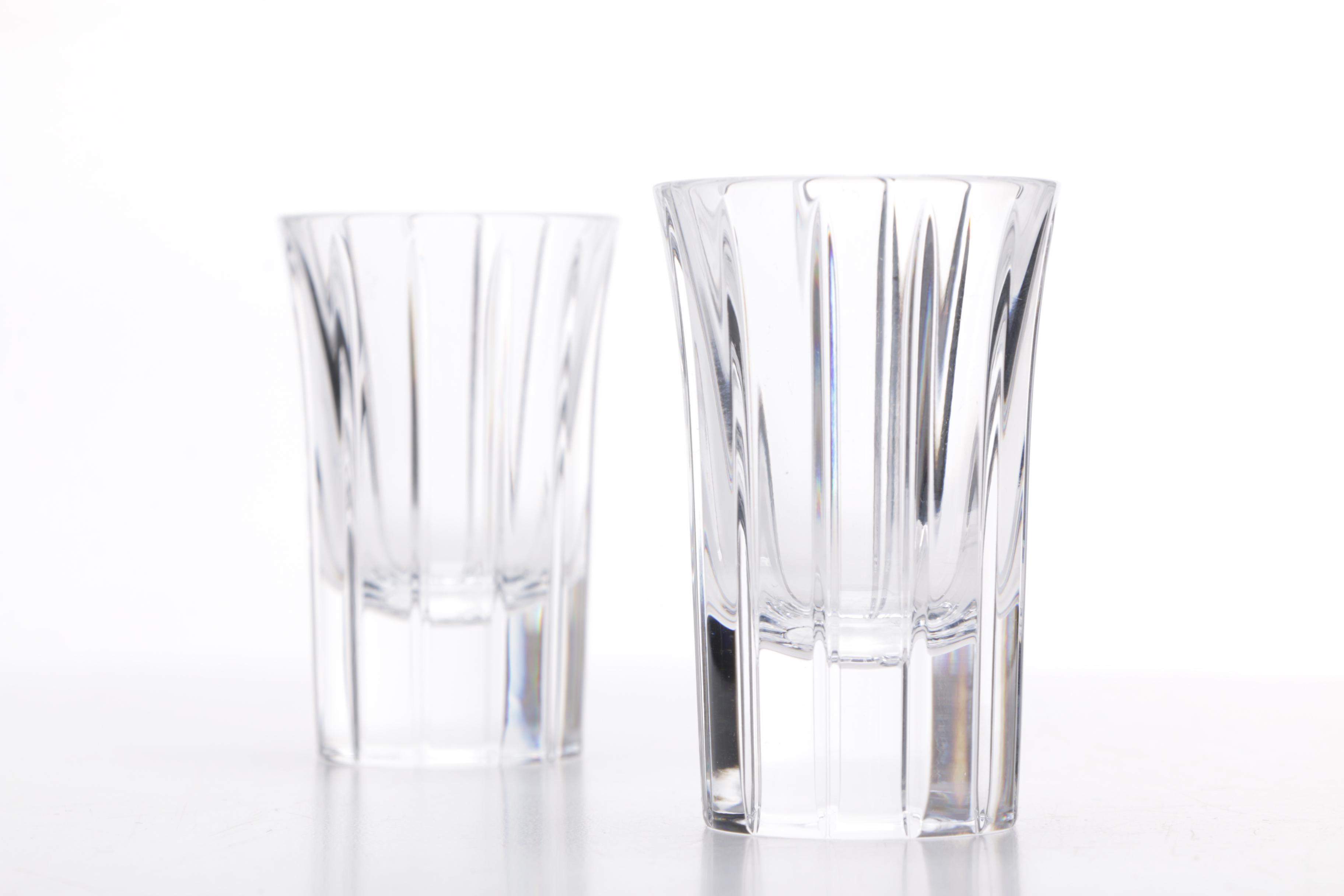 Mottahedeh Ceramic Bowl, Shot Glasses and a Glass Dish