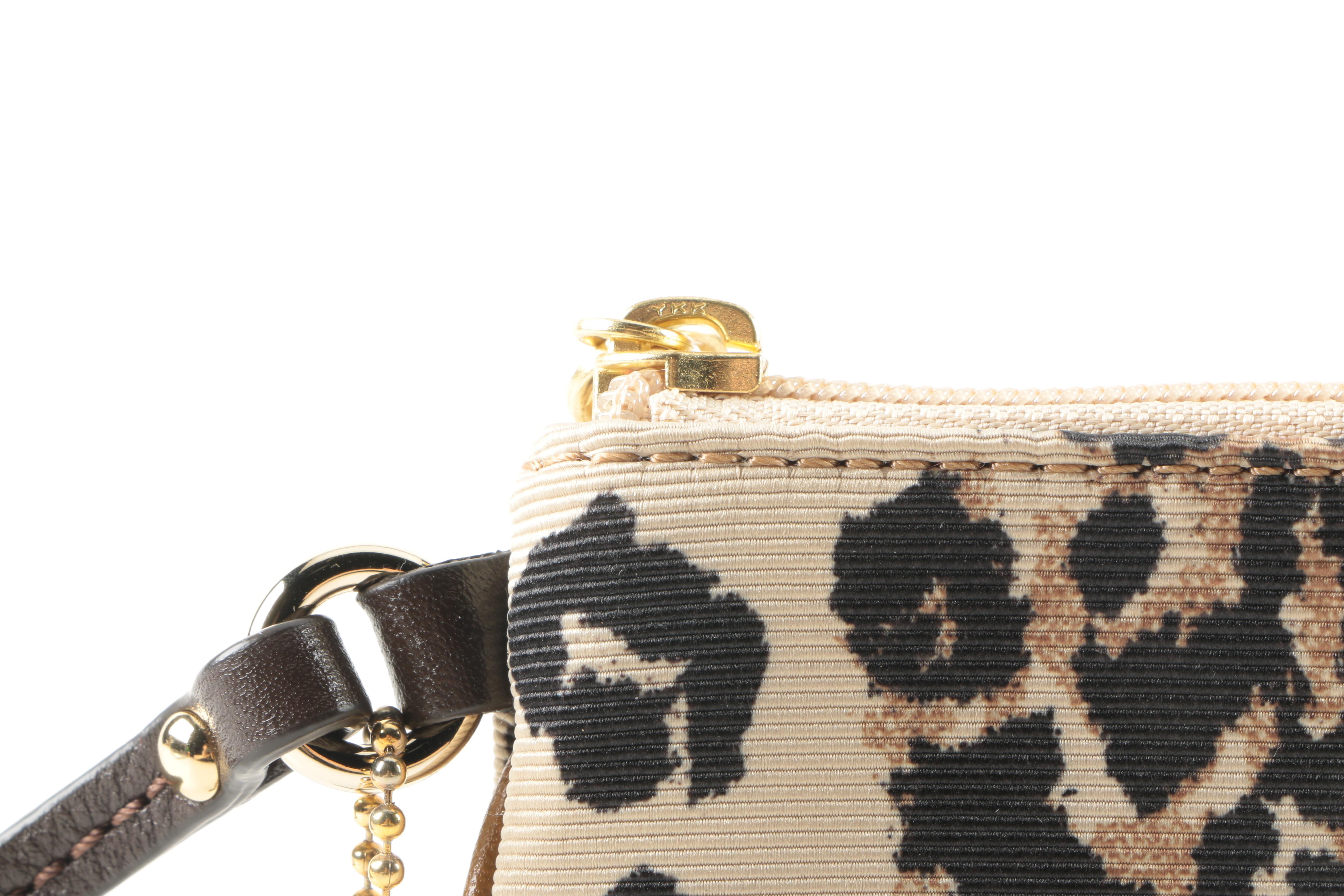 Coach Madison "Kimberly" Accessories In Khaki Ocelot Print
