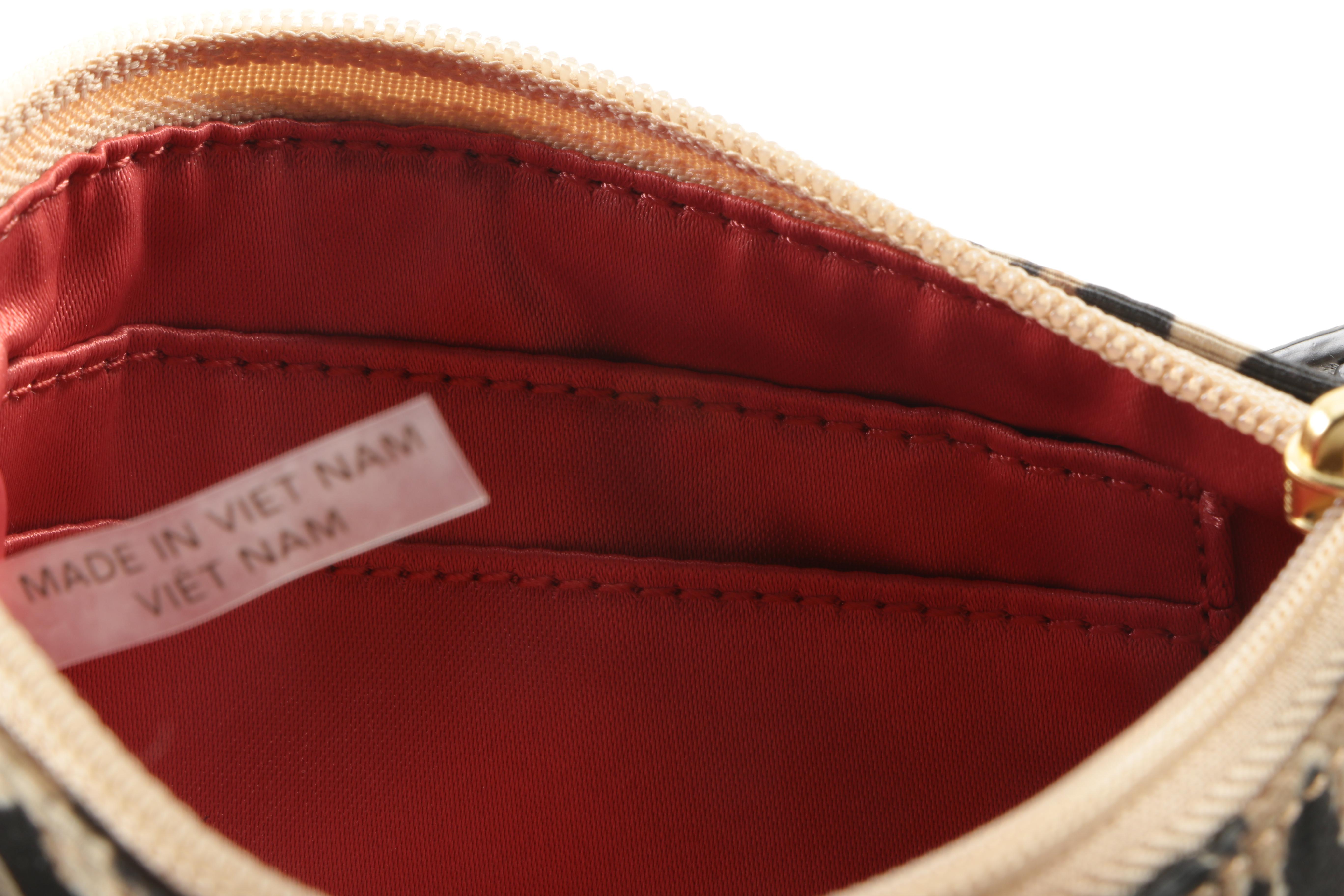 Coach Madison "Kimberly" Accessories In Khaki Ocelot Print