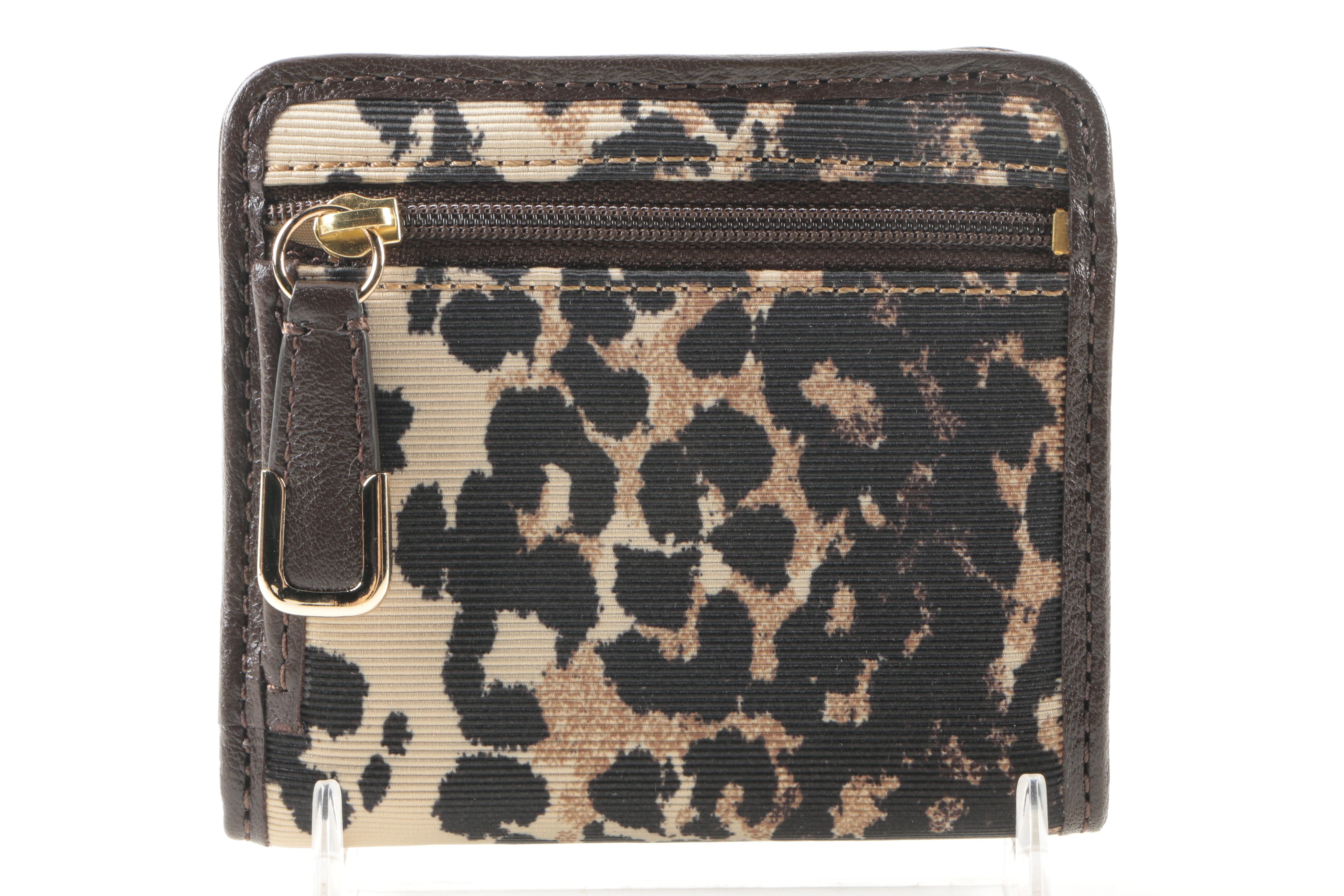 Coach Madison "Kimberly" Accessories In Khaki Ocelot Print