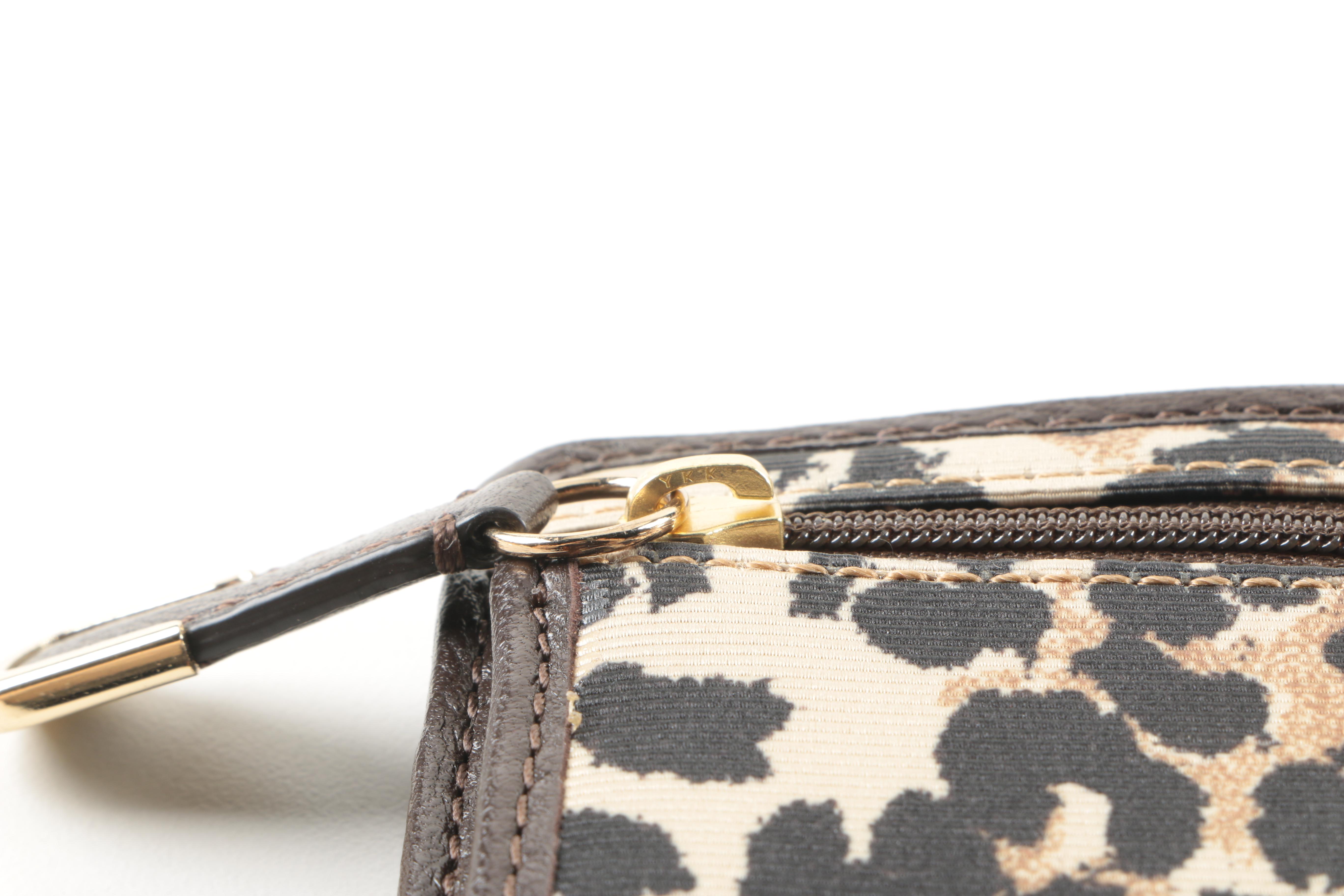 Coach Madison "Kimberly" Accessories In Khaki Ocelot Print