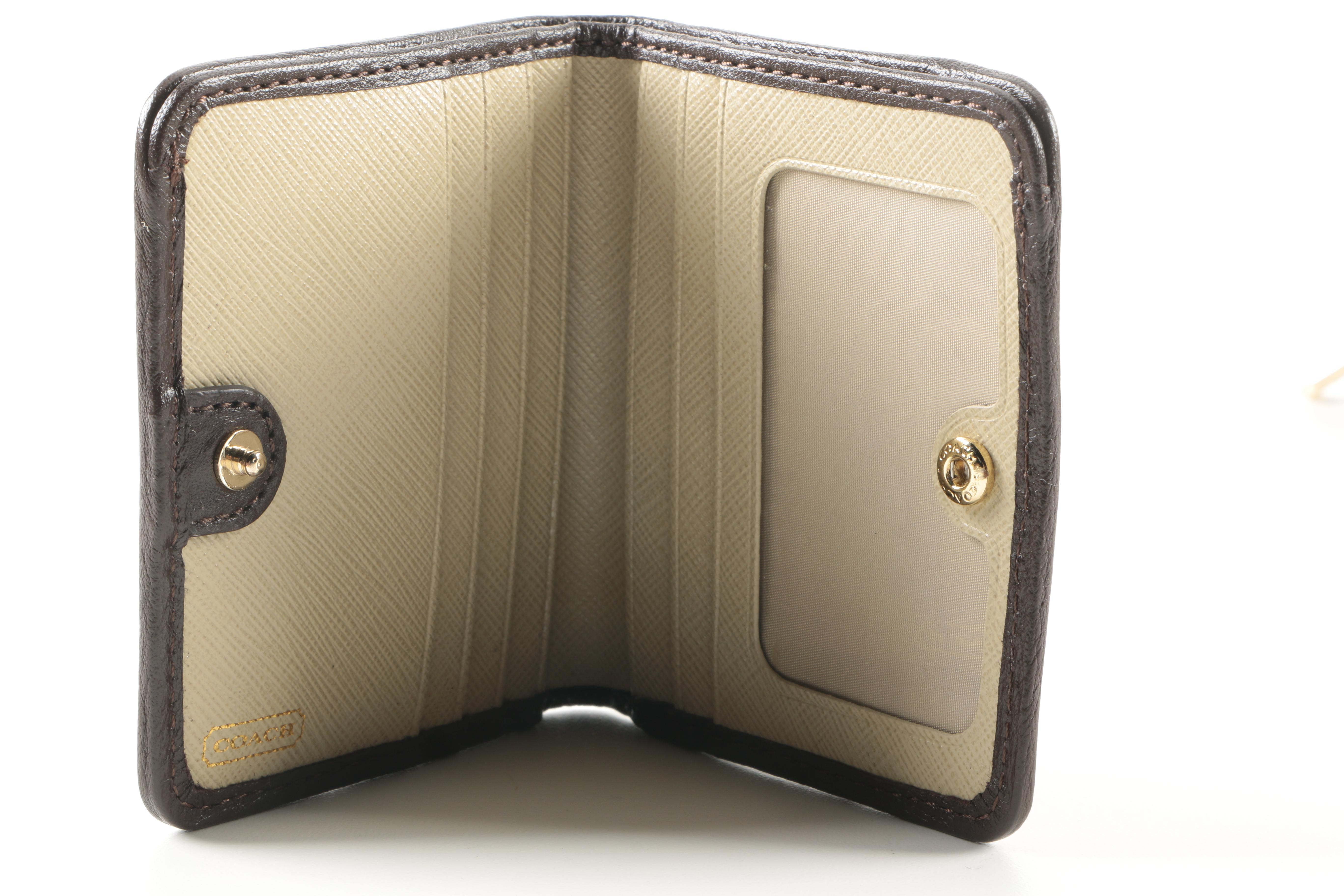 Coach Madison "Kimberly" Accessories In Khaki Ocelot Print