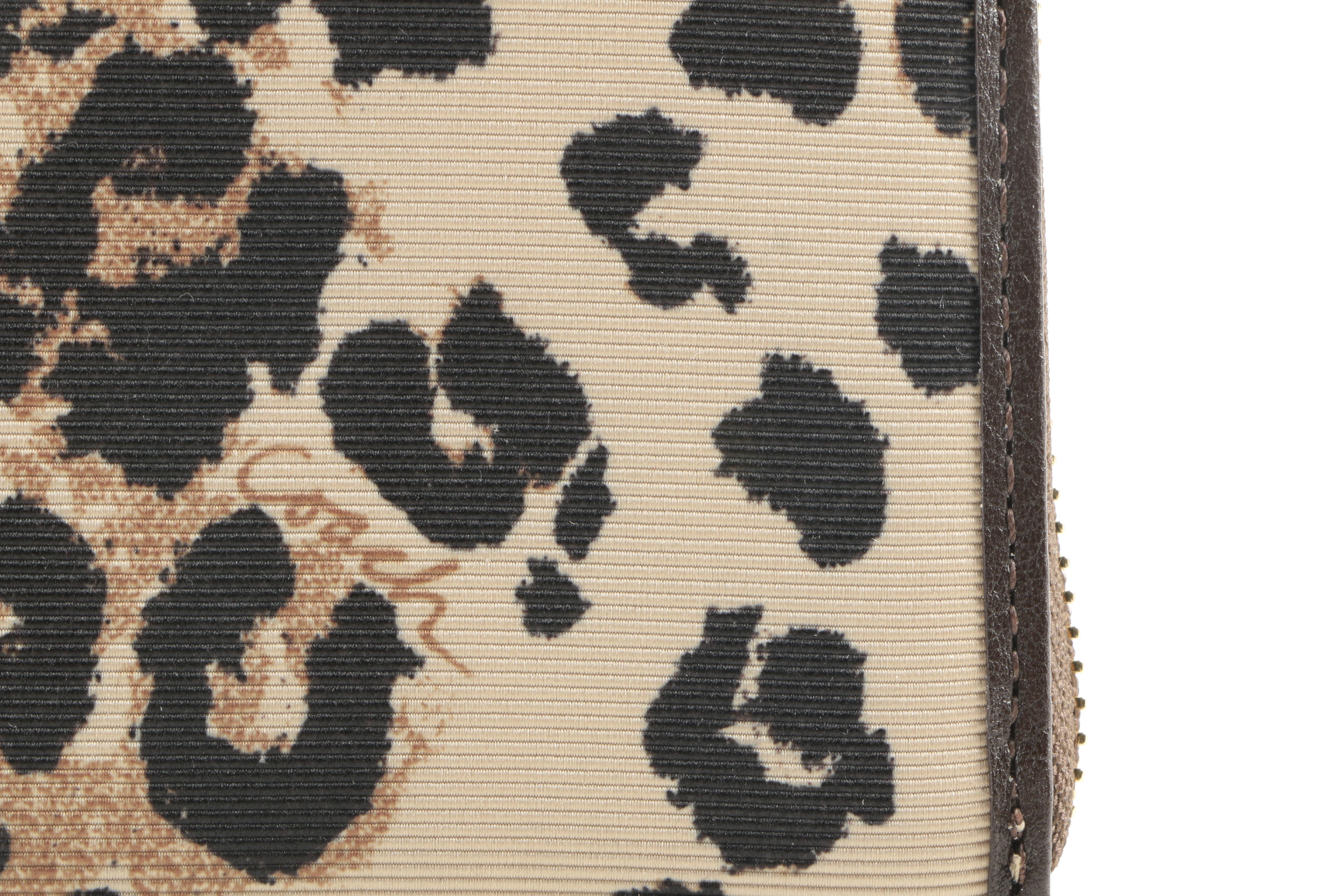Coach Madison "Kimberly" Accessories In Khaki Ocelot Print