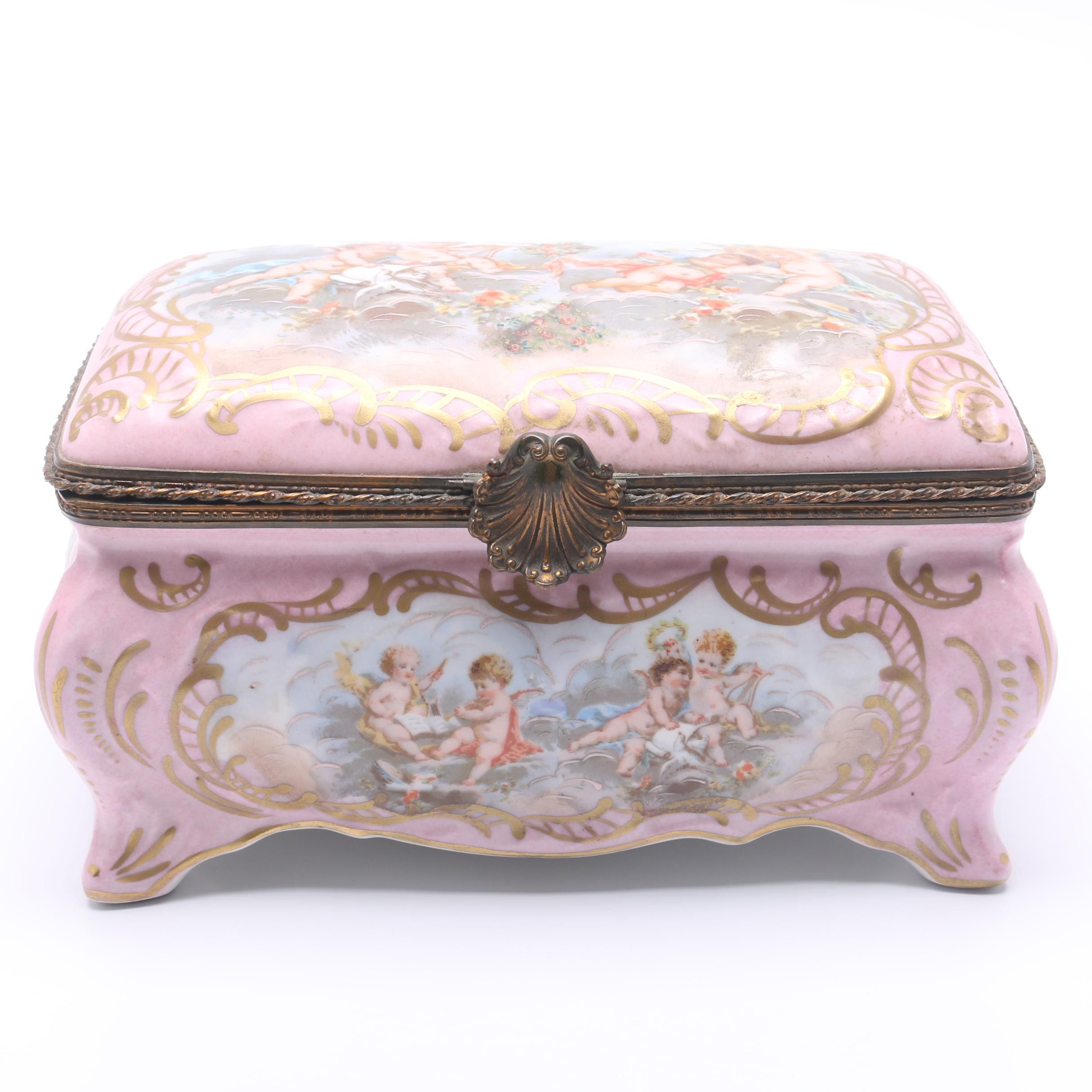 Sevres Pink Porcelain Box