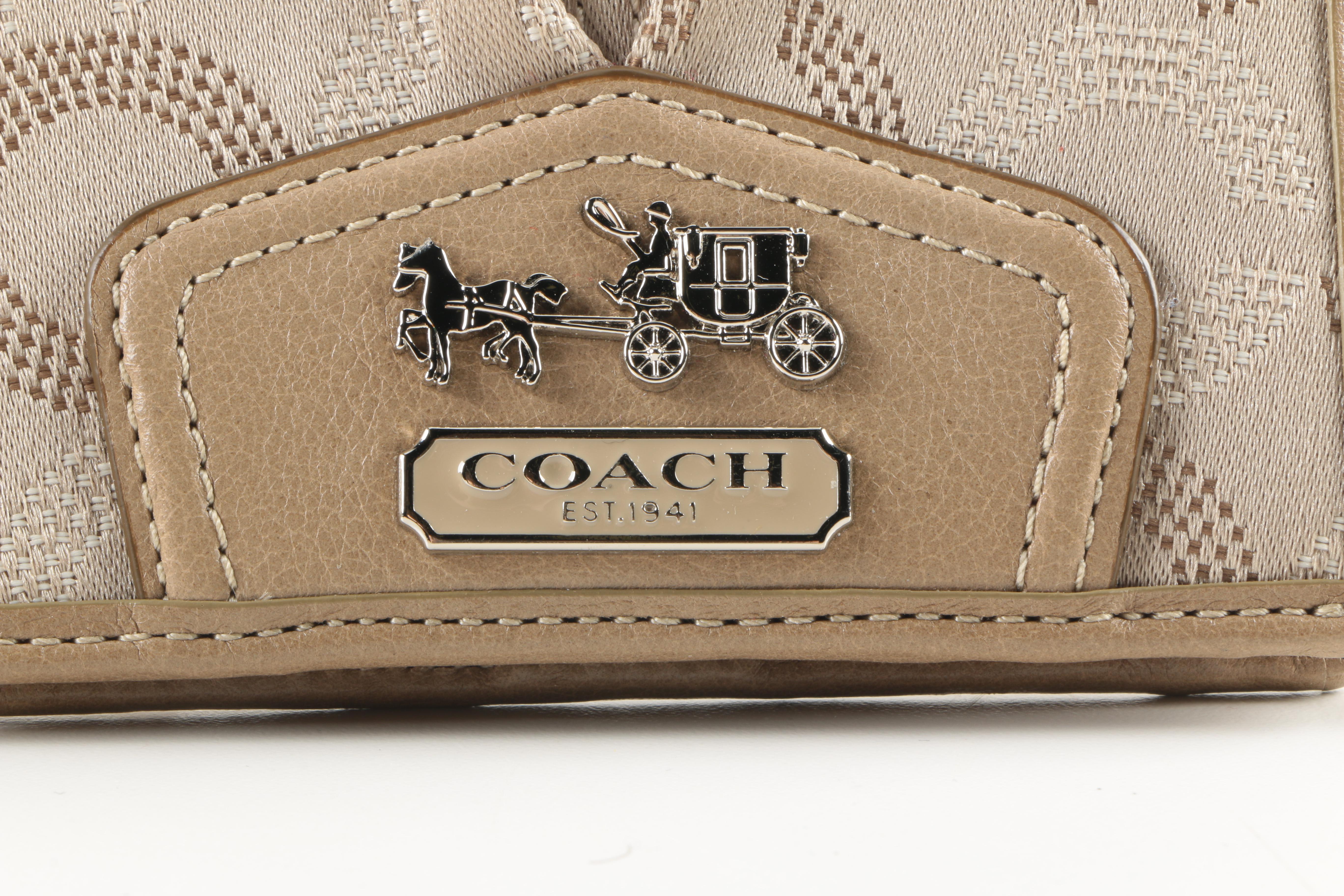 Coach Gold Tone Wallet, Universal Phone Case, and Wristlet