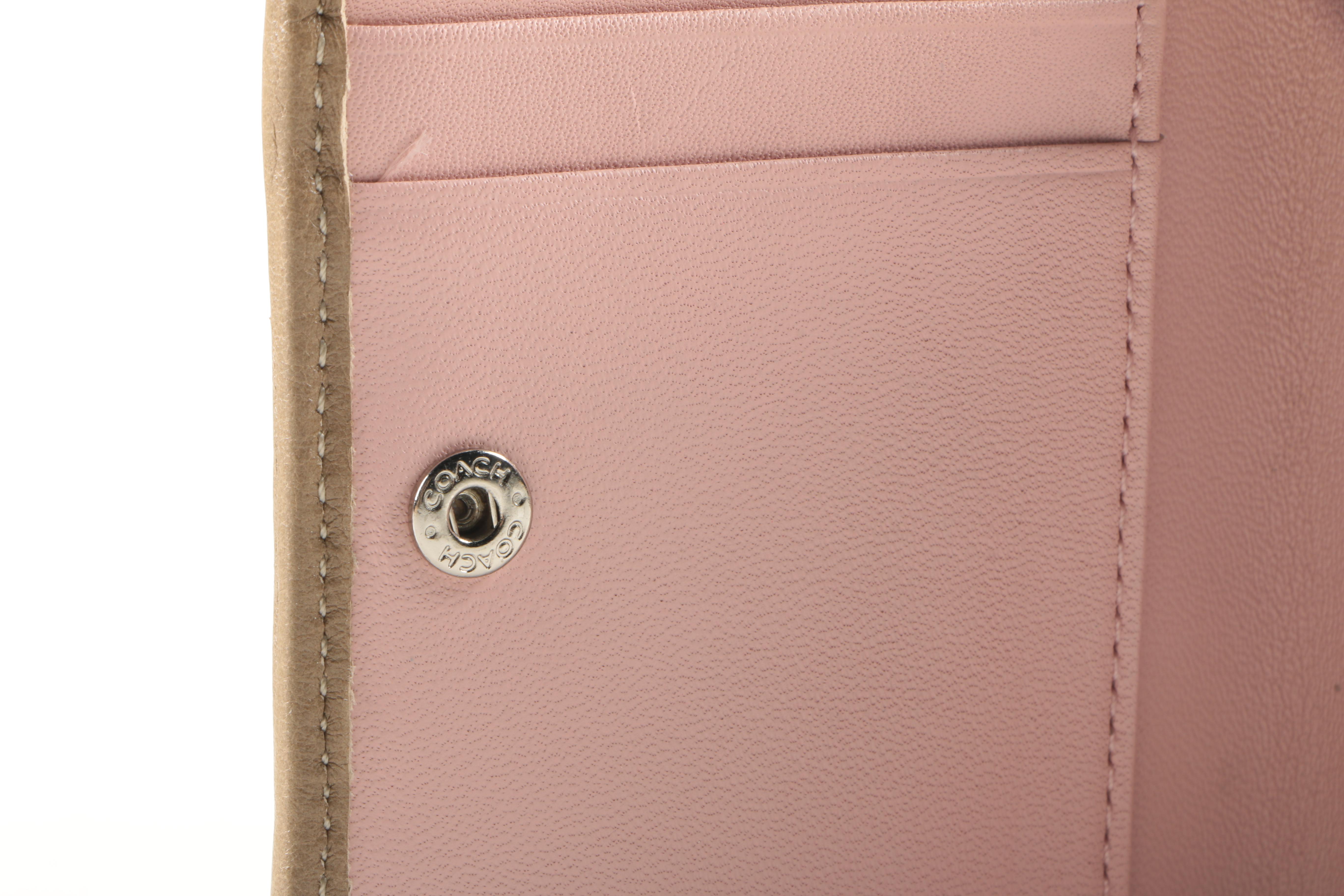 Coach Gold Tone Wallet, Universal Phone Case, and Wristlet