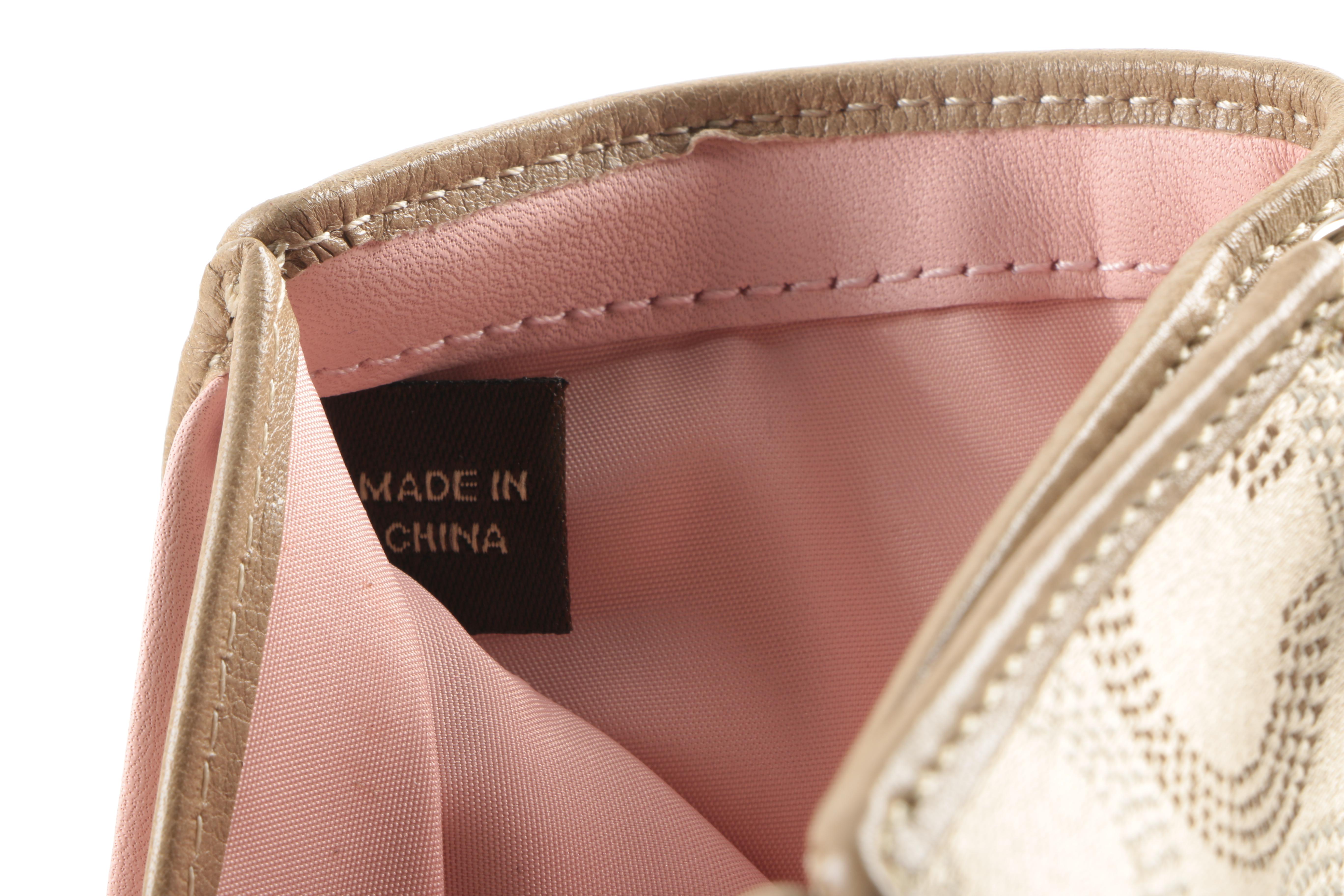 Coach Gold Tone Wallet, Universal Phone Case, and Wristlet