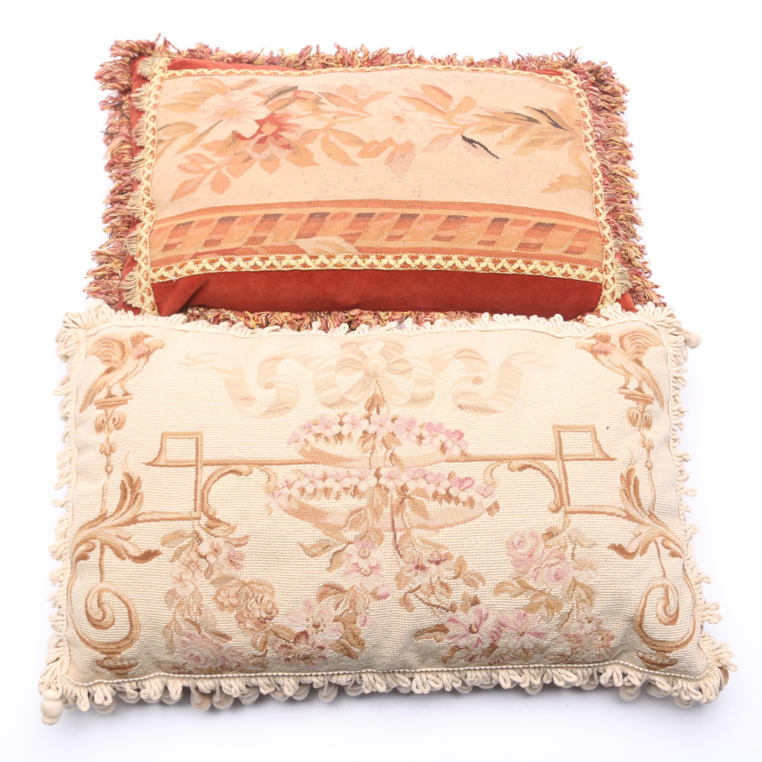 Assortment of Aubusson Throw Pillows
