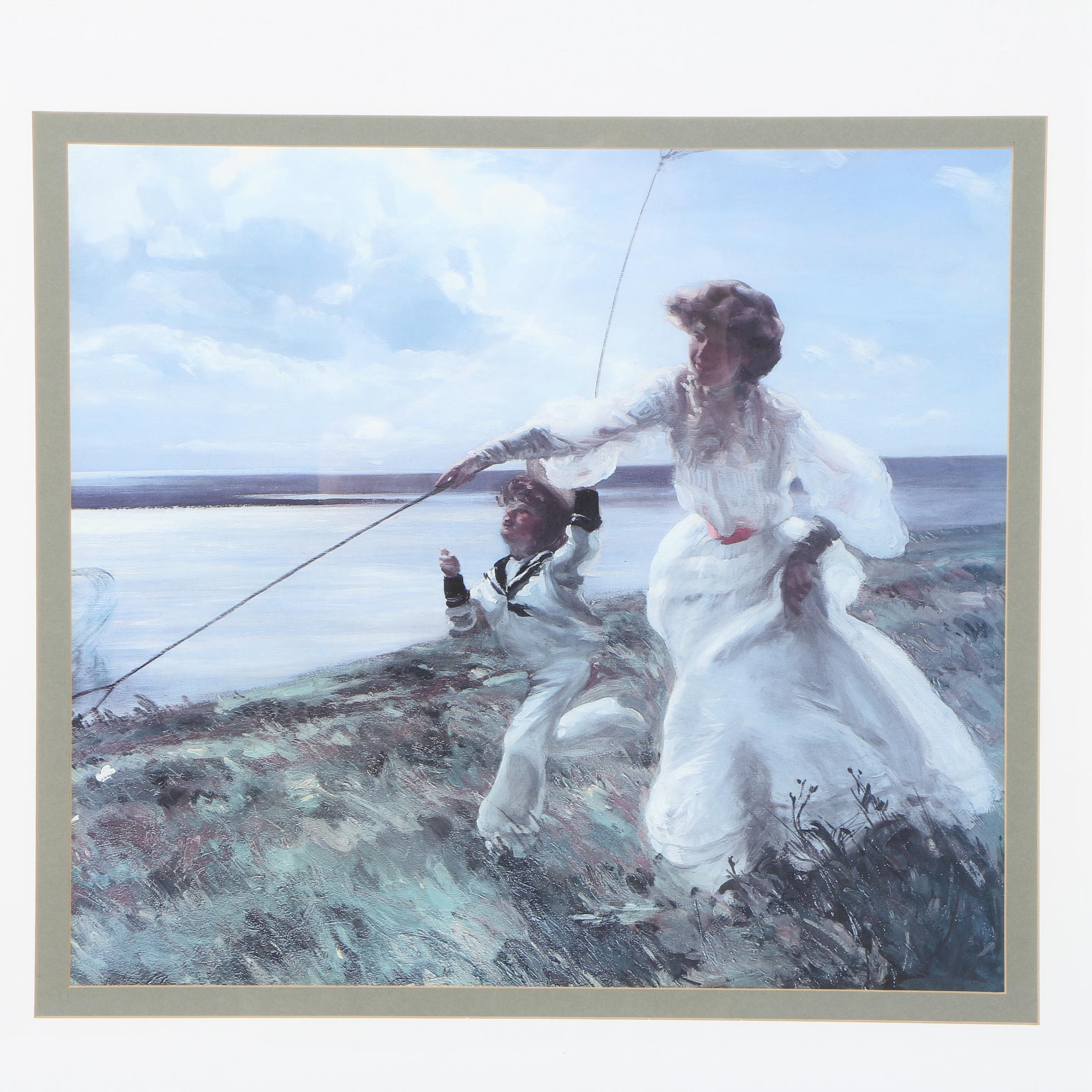 Offset Lithograph After Charles Sims' "Butterflies"