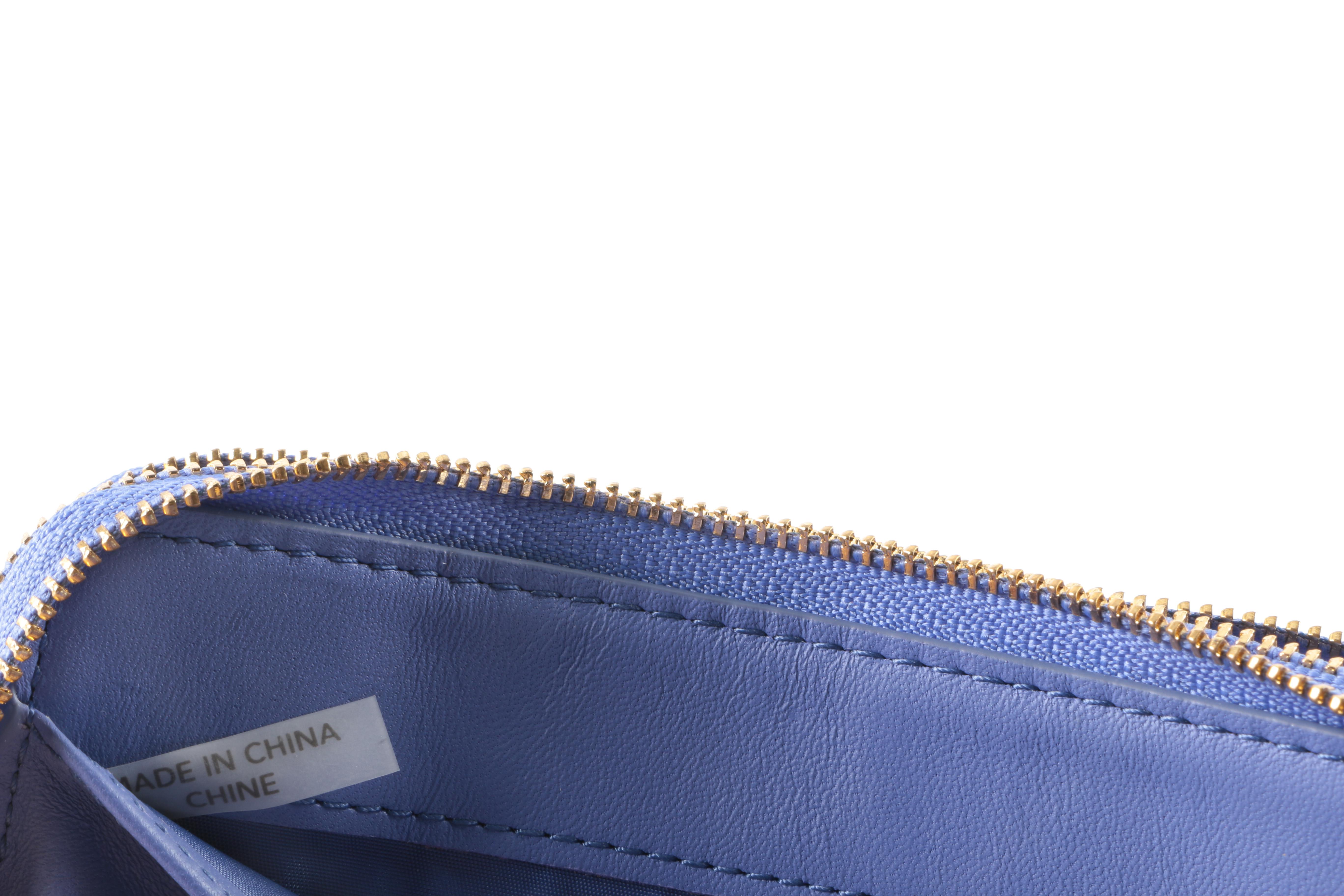 Coach Madison Double Zip Phone Wallet in Embossed Leather