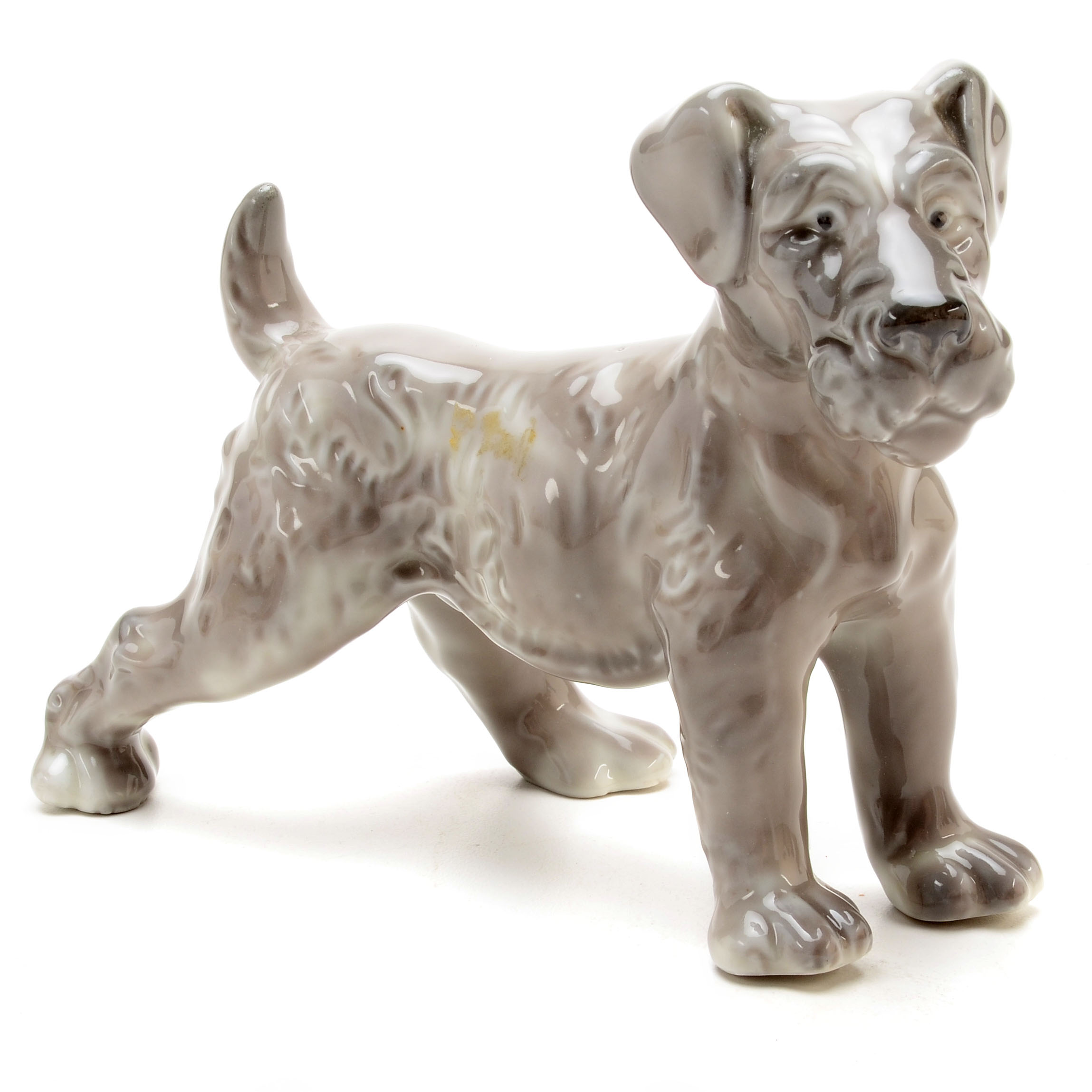 Porcelain Figurine of a Terrier Dog