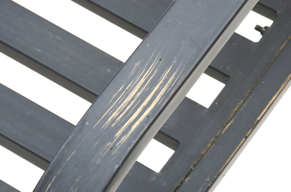 Pair of Black Metal Outdoor Benches