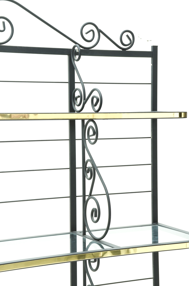 Bakers Rack with Glass Shelves
