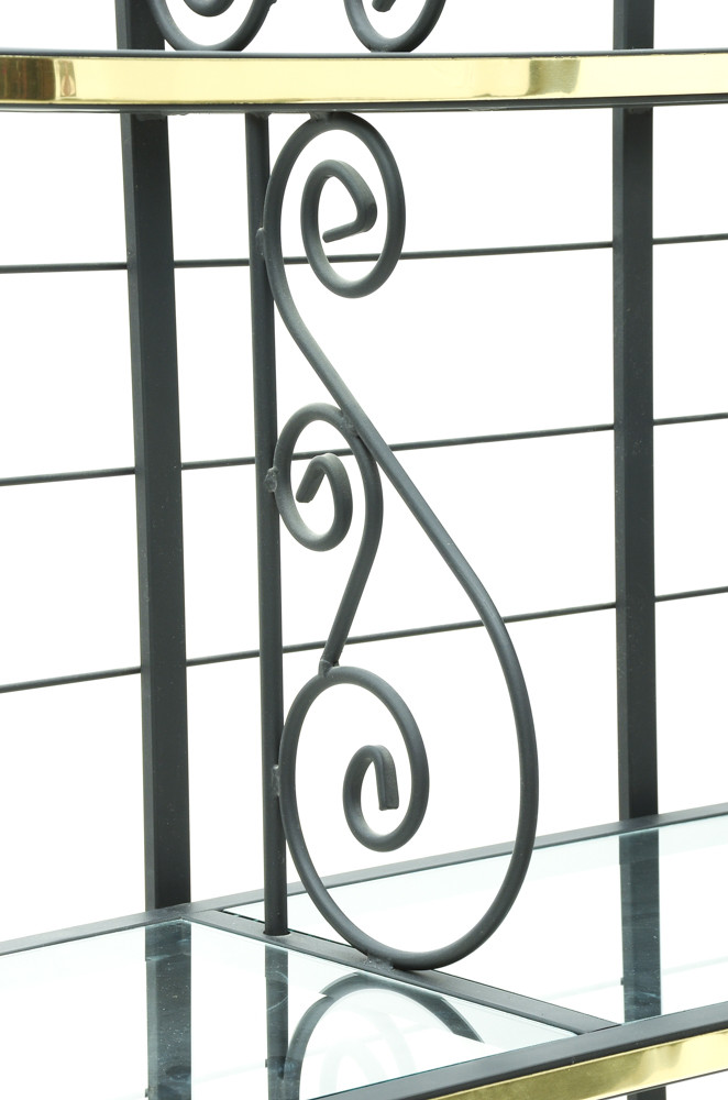 Bakers Rack with Glass Shelves
