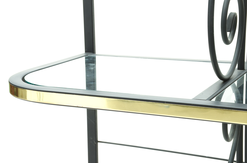 Bakers Rack with Glass Shelves