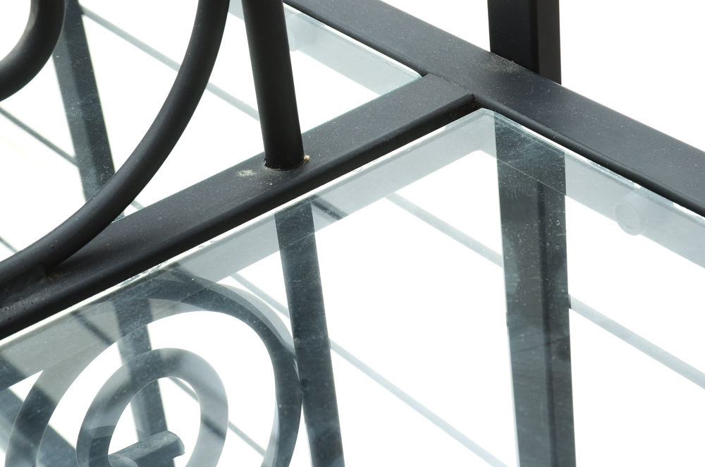 Bakers Rack with Glass Shelves