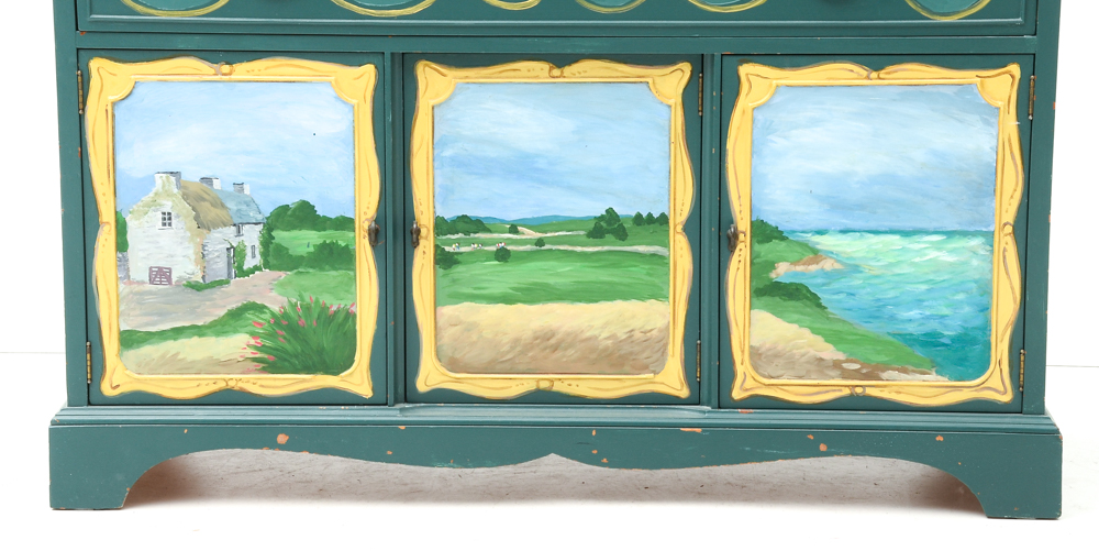 Decoratively Painted Brickwede Brothers Sideboard