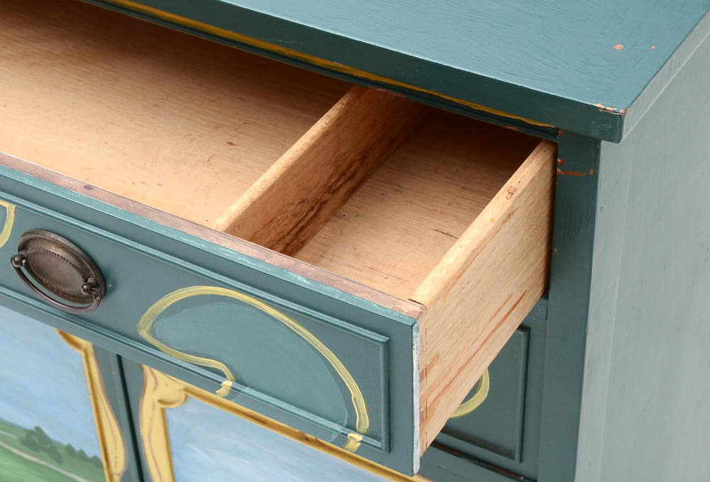 Decoratively Painted Brickwede Brothers Sideboard