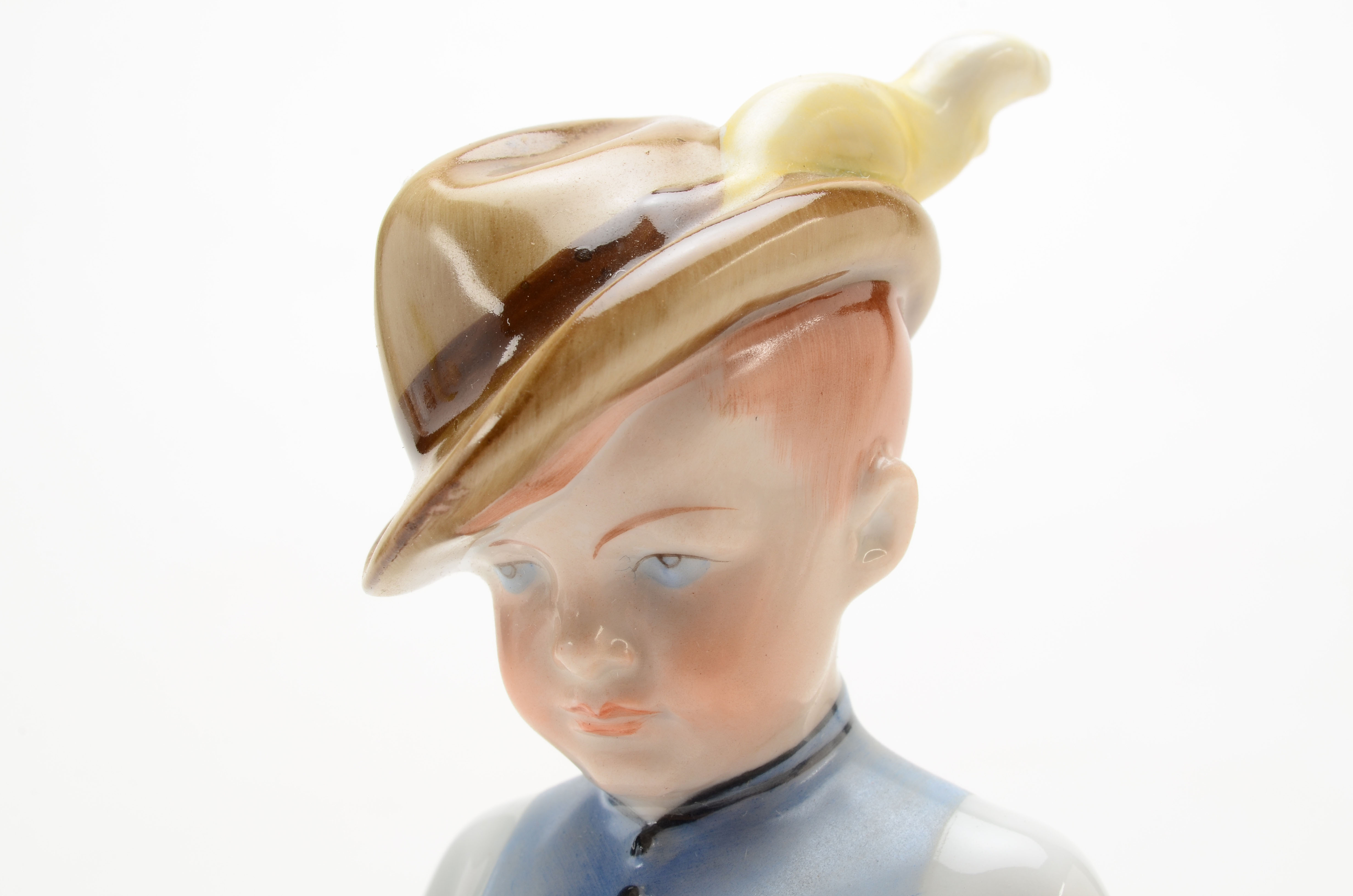 Herend Hand Painted Porcelain Figurines of a Boy and Girl