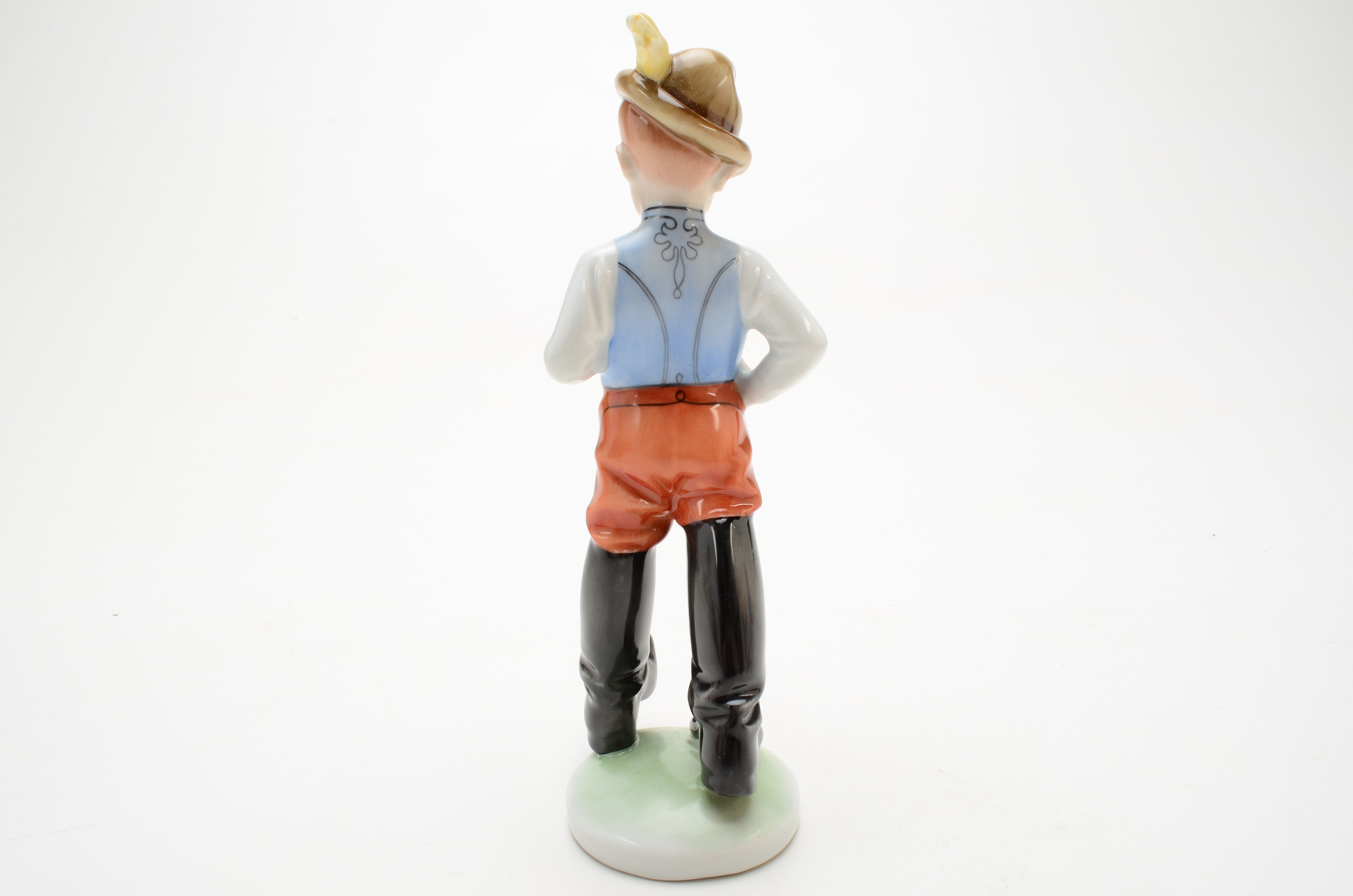 Herend Hand Painted Porcelain Figurines of a Boy and Girl