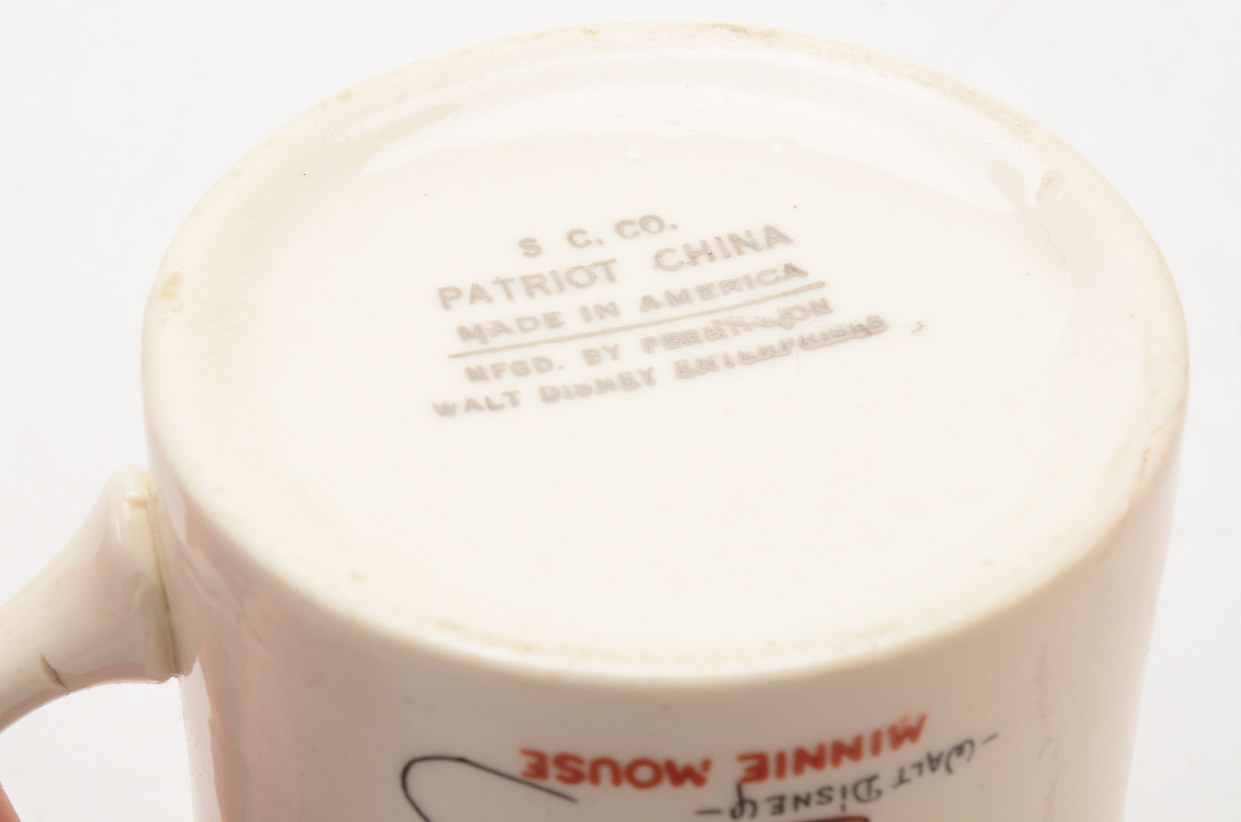 Early Disney Minnie Mouse Child's Cup and Bowl By Patriot China