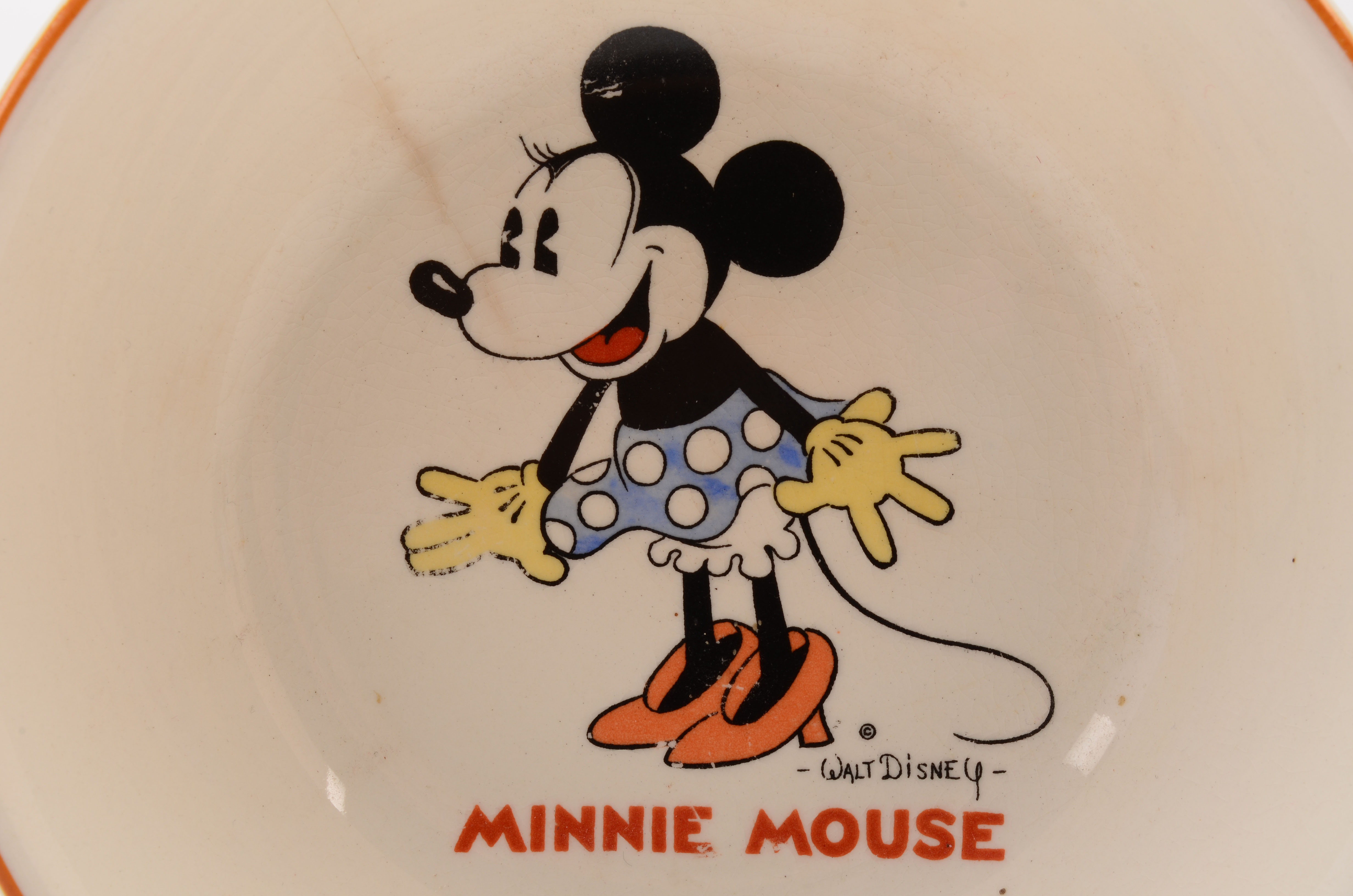 Early Disney Minnie Mouse Child's Cup and Bowl By Patriot China
