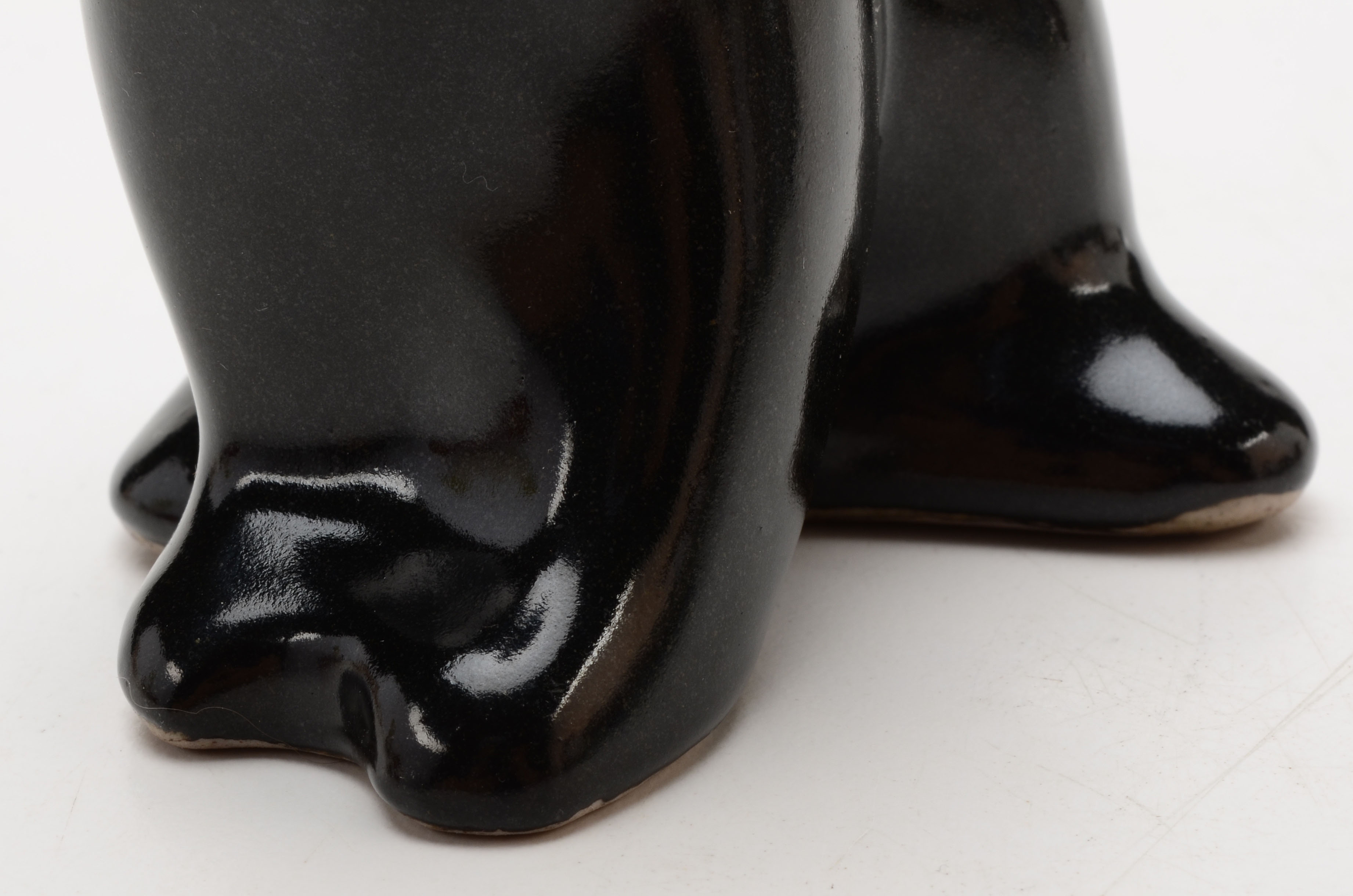 Pigeon Forge Pottery "Playfull Black Bear" Signed D. Ferguson