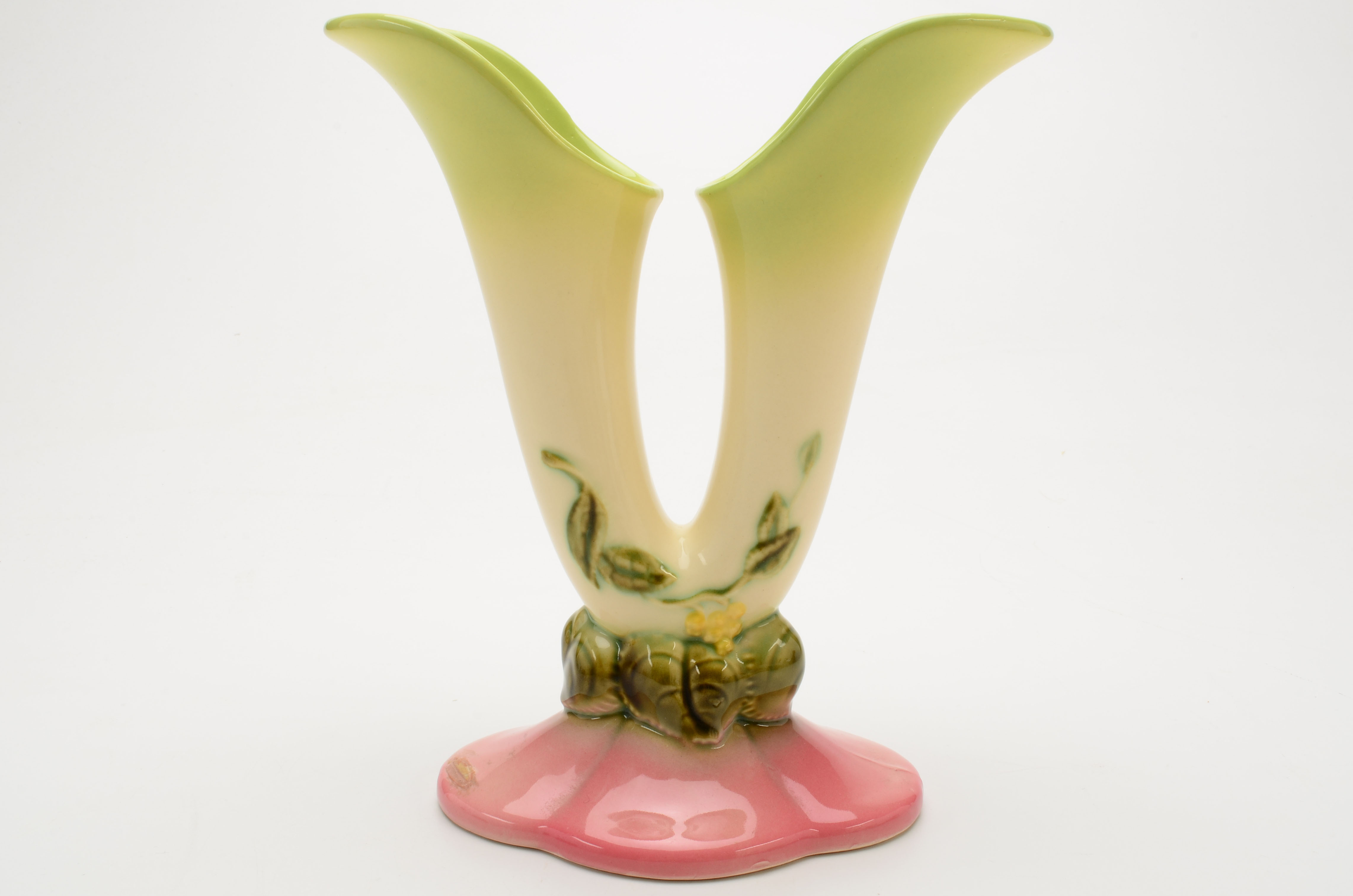 Hull Pottery "Woodland" Double Bud Vase