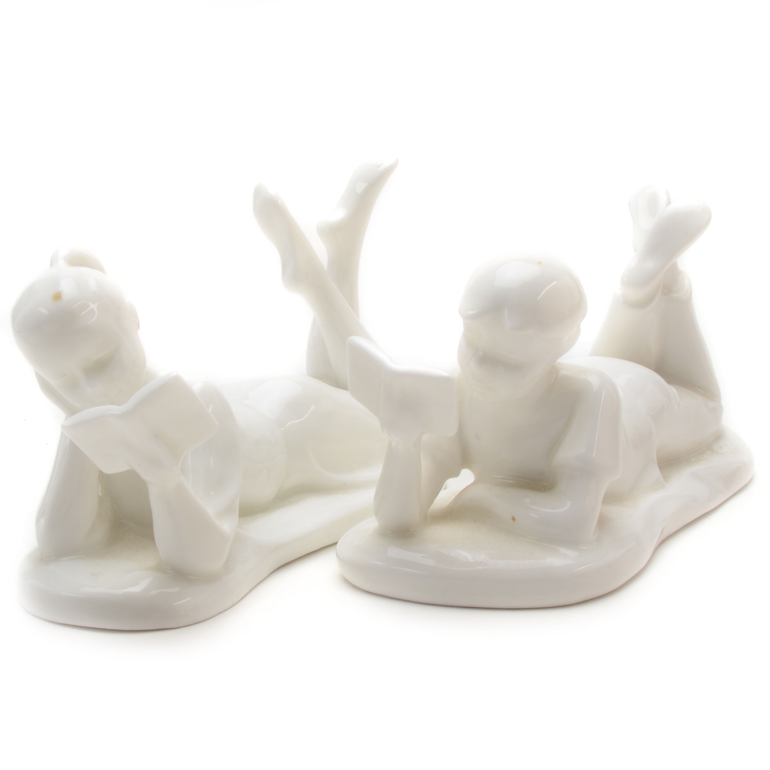 Royal Doulton Studious Girl and Studious Boy Figurines