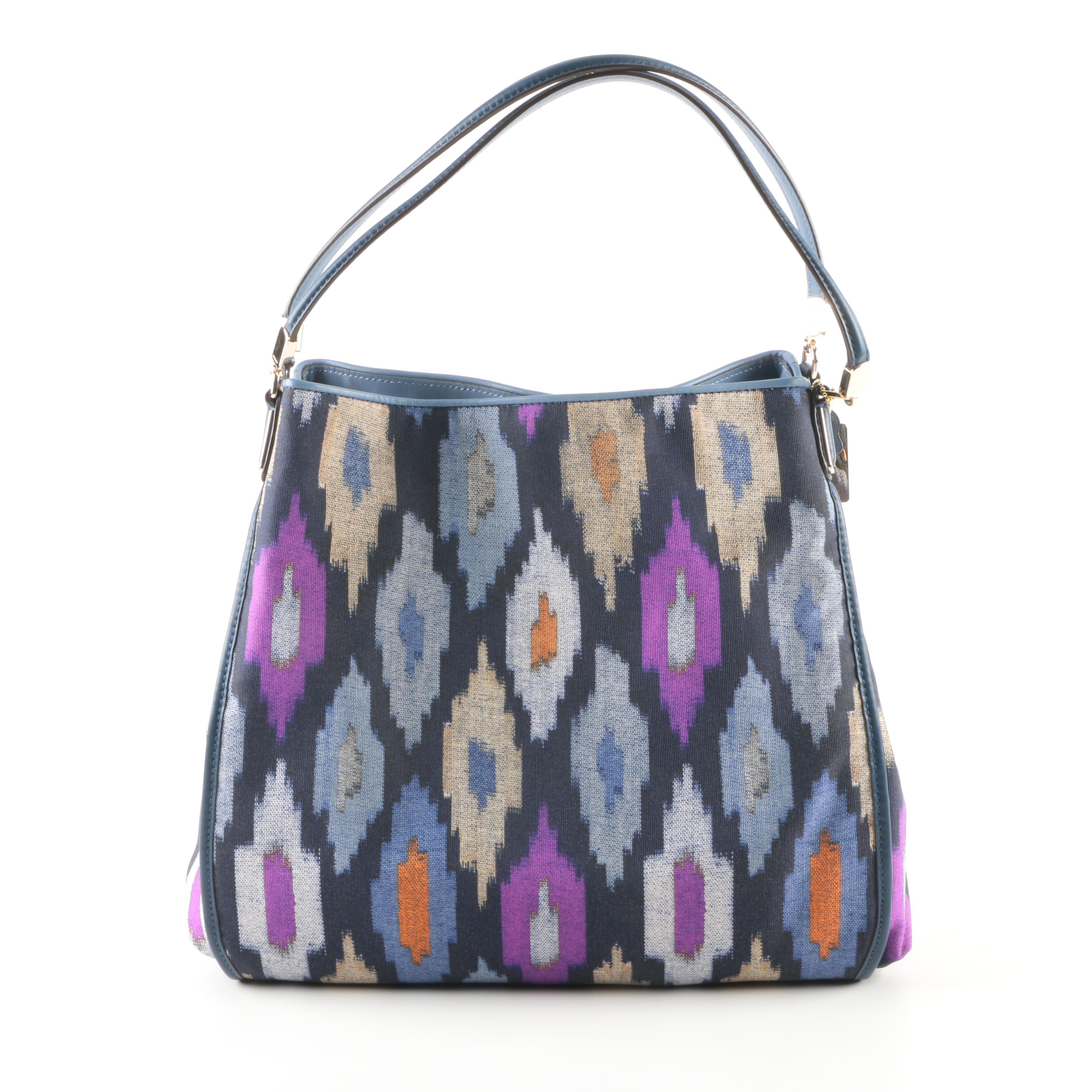 Coach Ikat Print Canvas Phoebe Shoulder Bag
