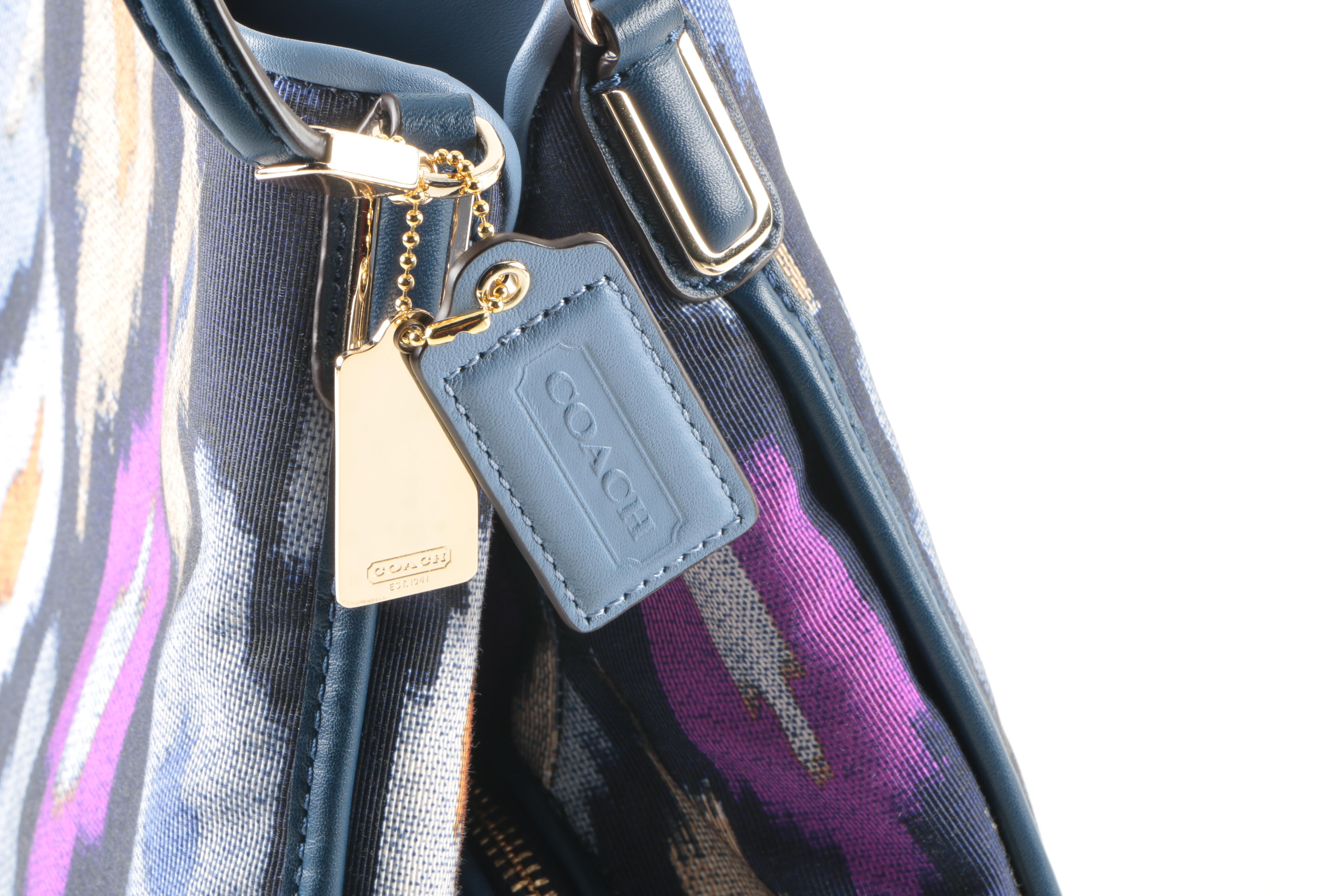 Coach Ikat Print Canvas Phoebe Shoulder Bag