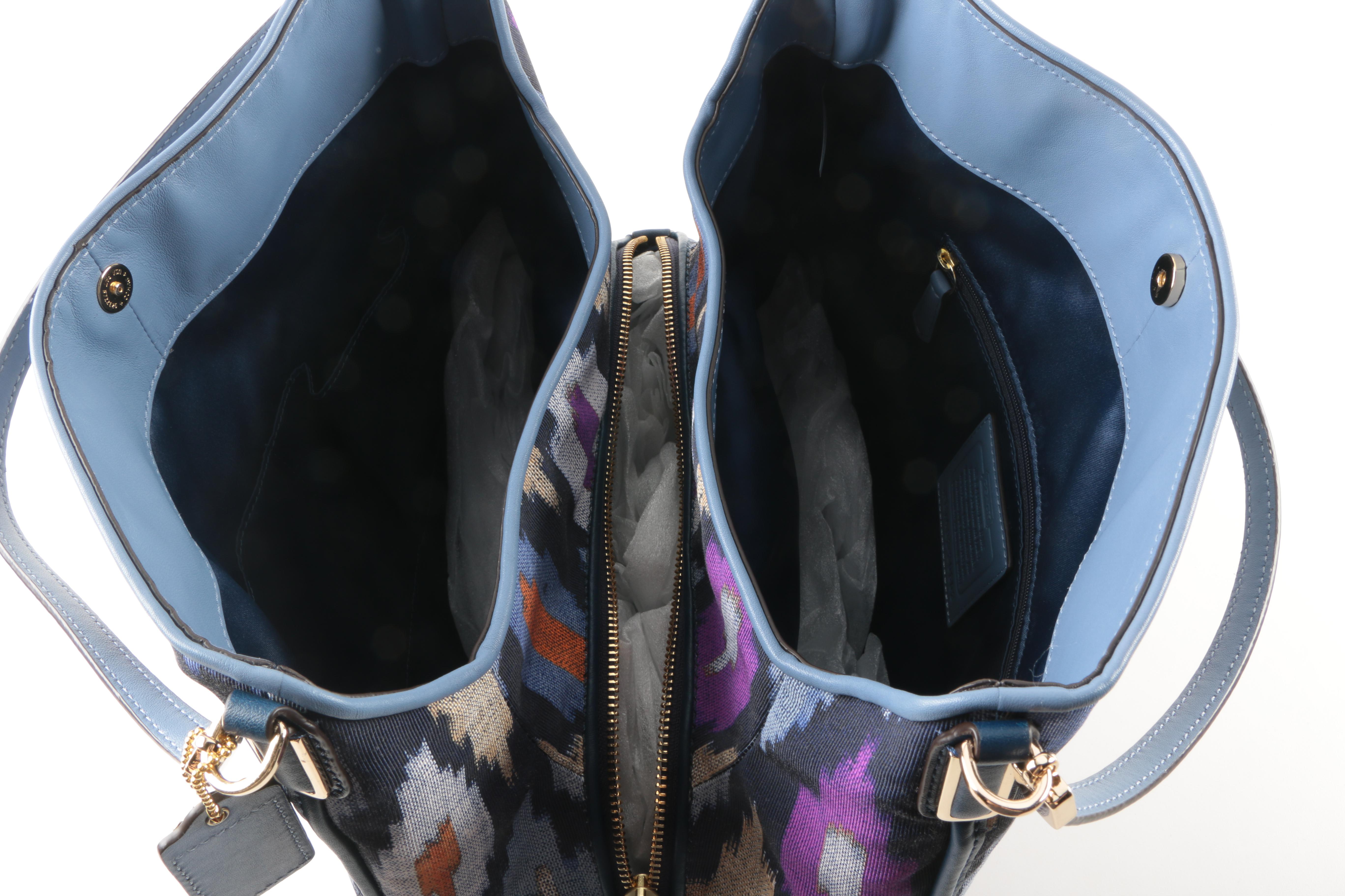 Coach Ikat Print Canvas Phoebe Shoulder Bag