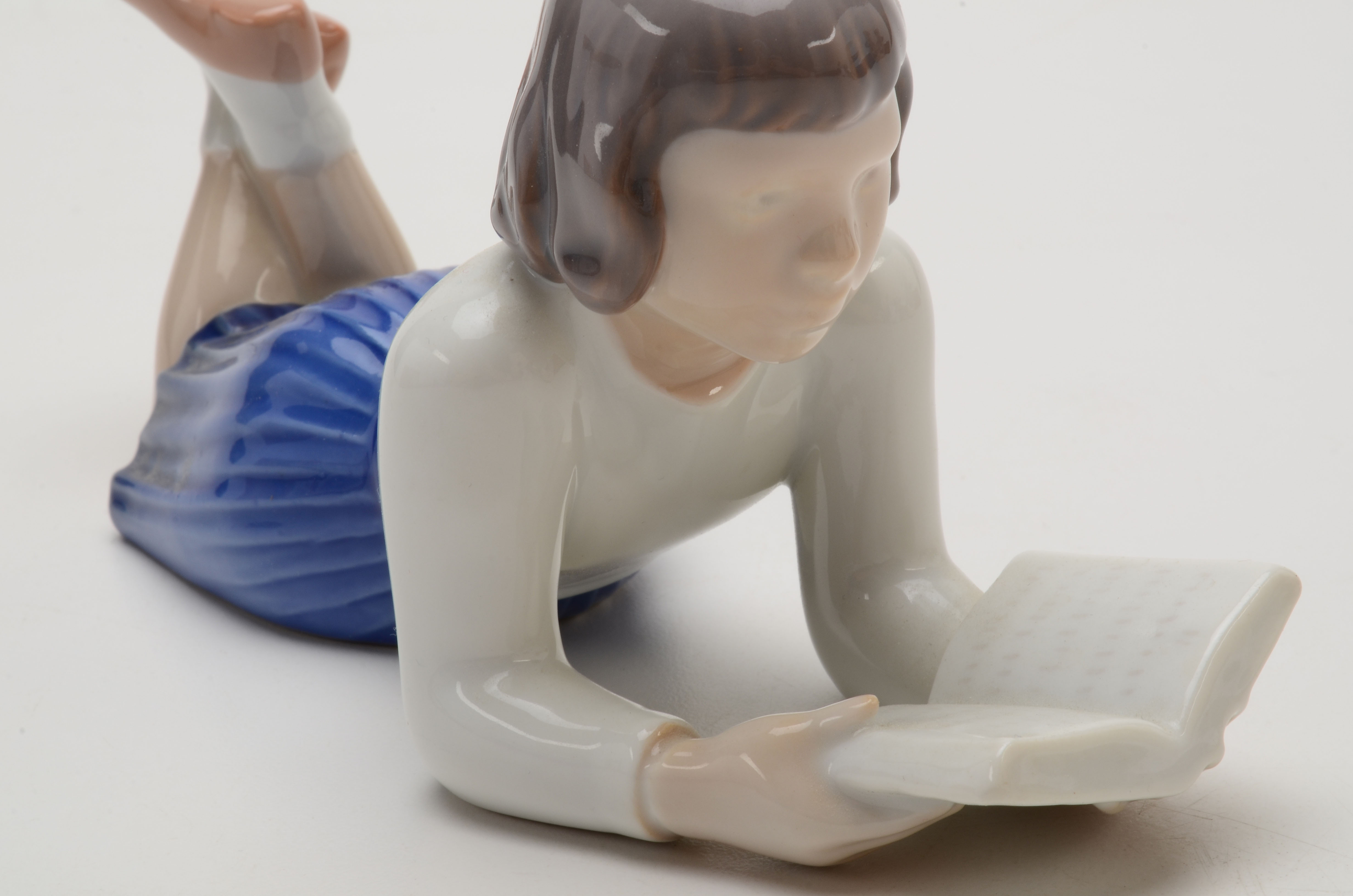 Bing and Grondahl Porcelain Figurines of Children Reading Books