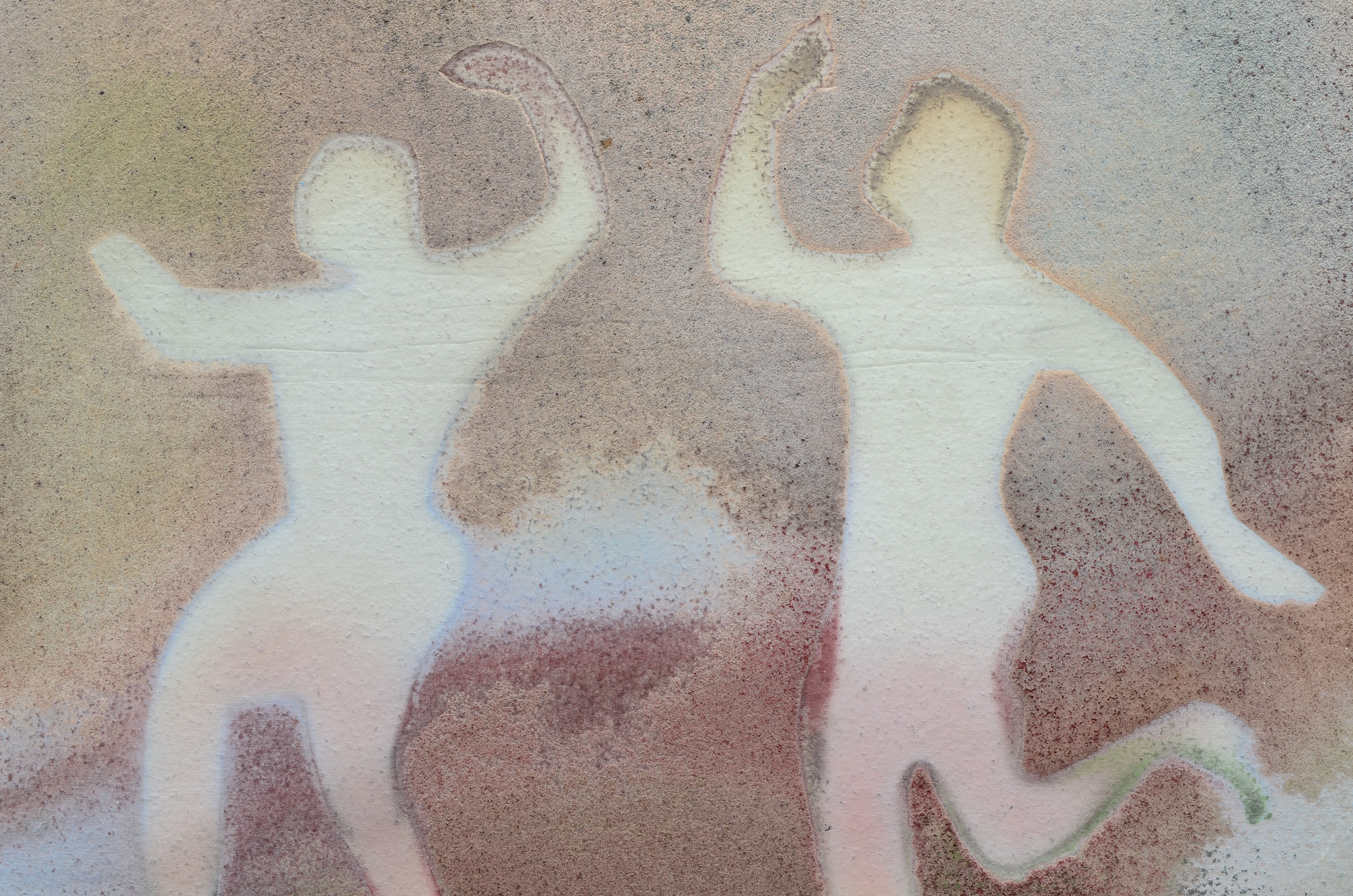 Pottery Piece With Figural Designs