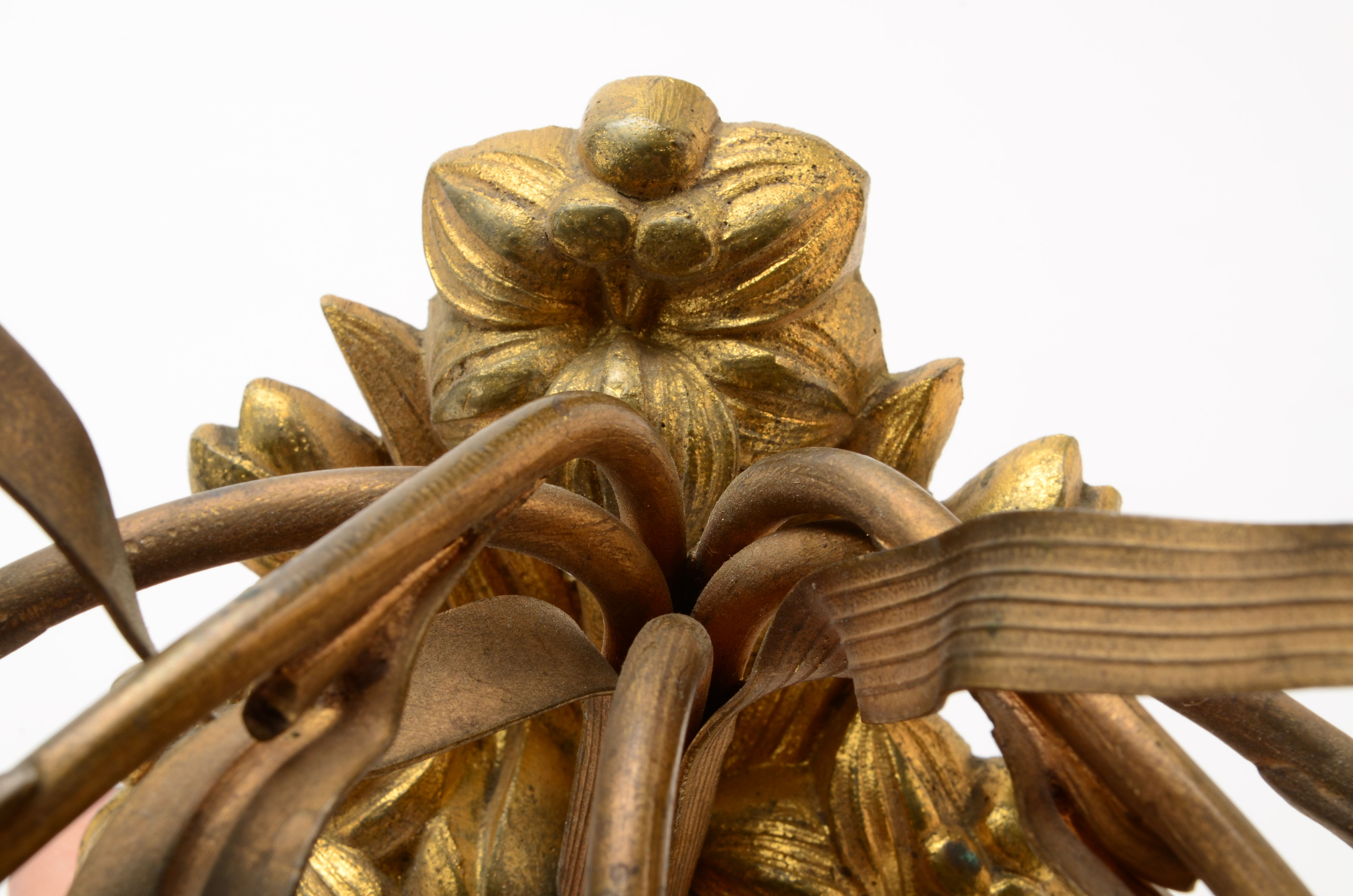 Italian Style Gilded Metal Wall Sconces