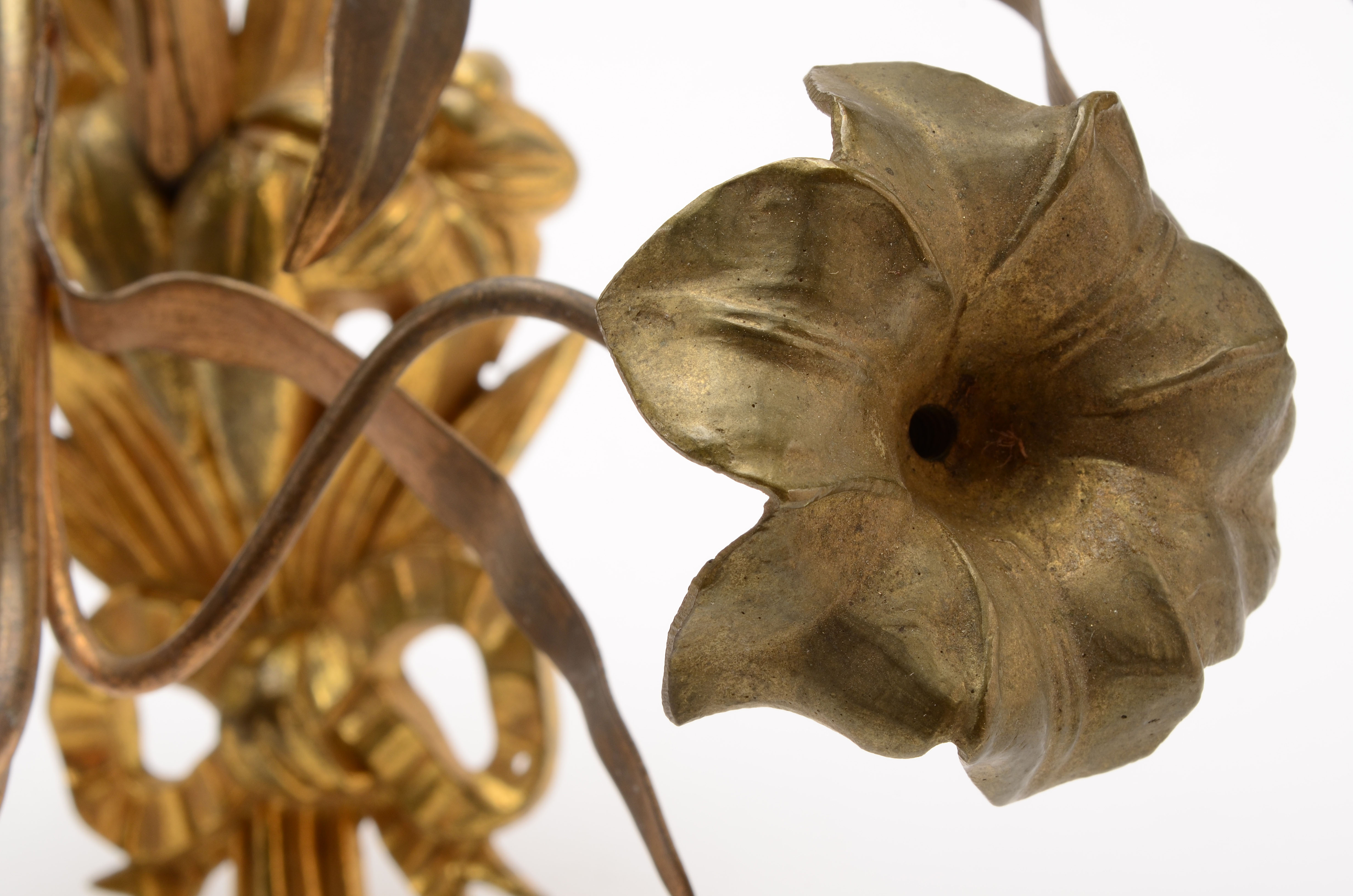 Italian Style Gilded Metal Wall Sconces