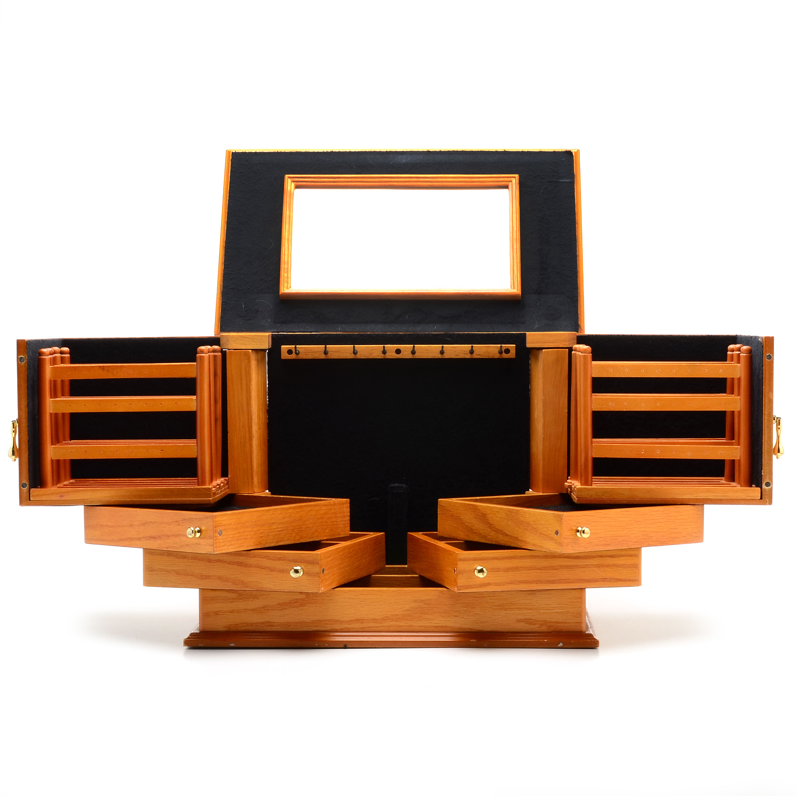 Oak Wood Jewelry Box Chest Organizer