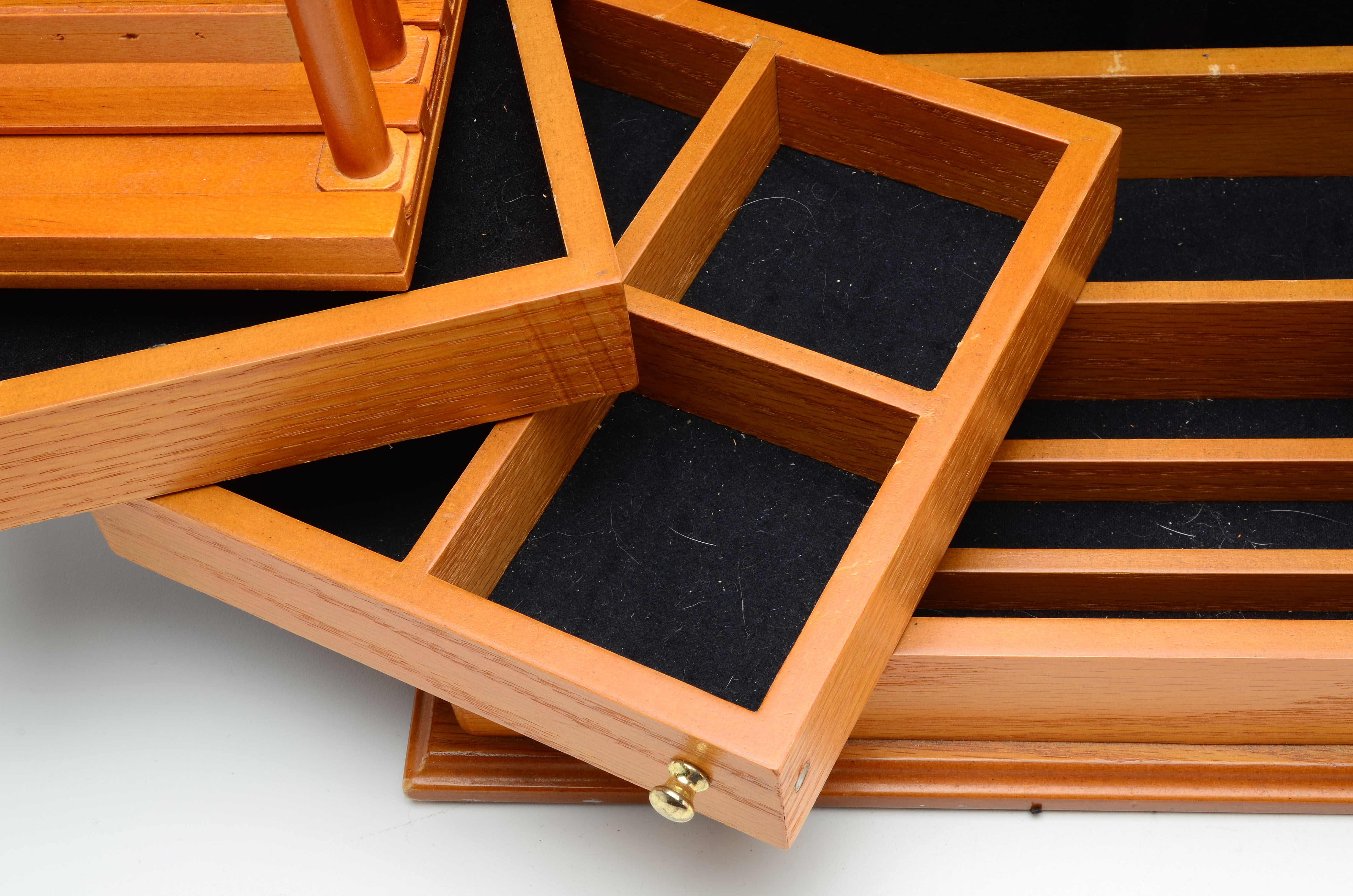 Oak Wood Jewelry Box Chest Organizer