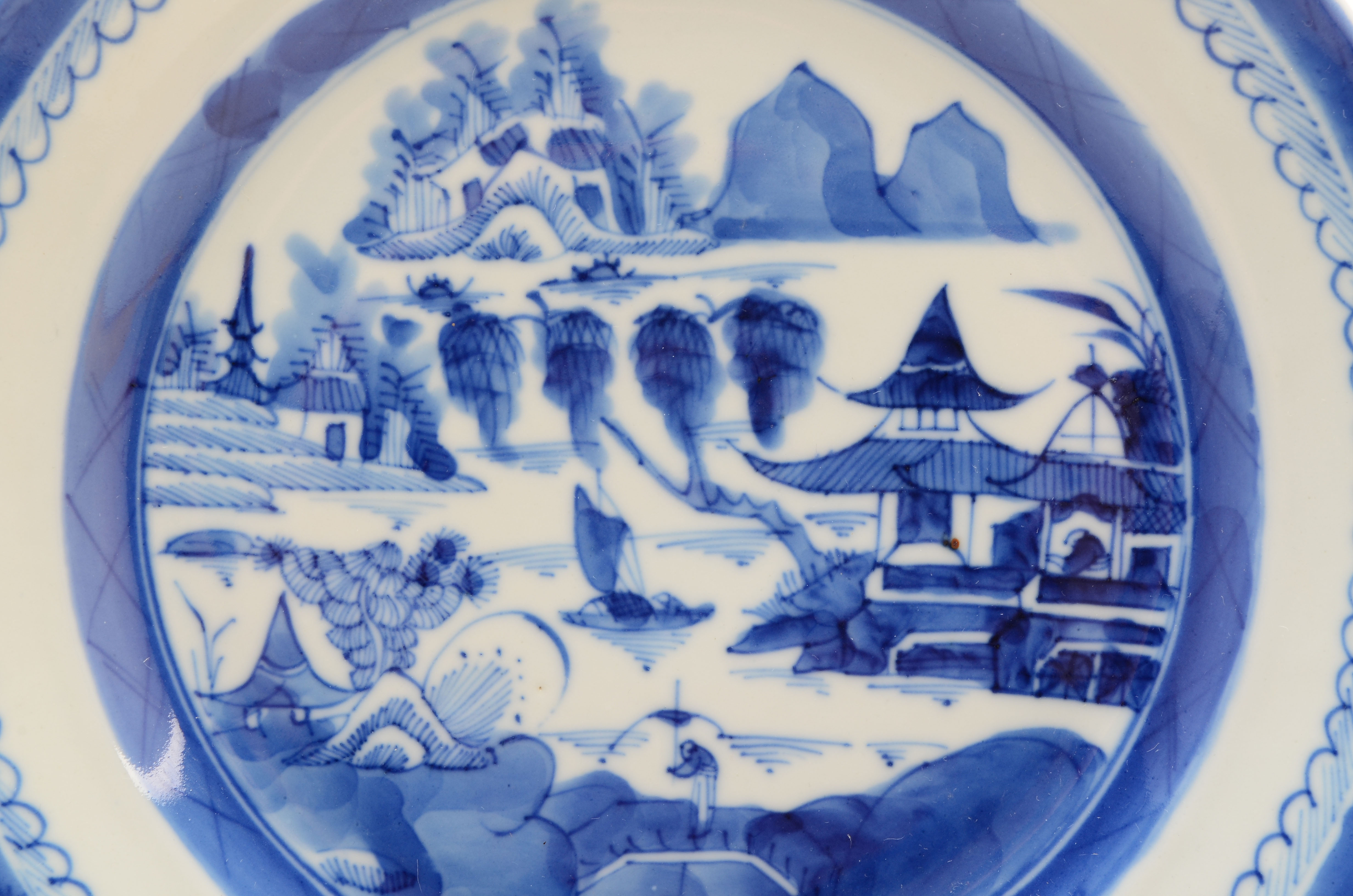 Chinese Blue and White Porcelain Dessert Plates