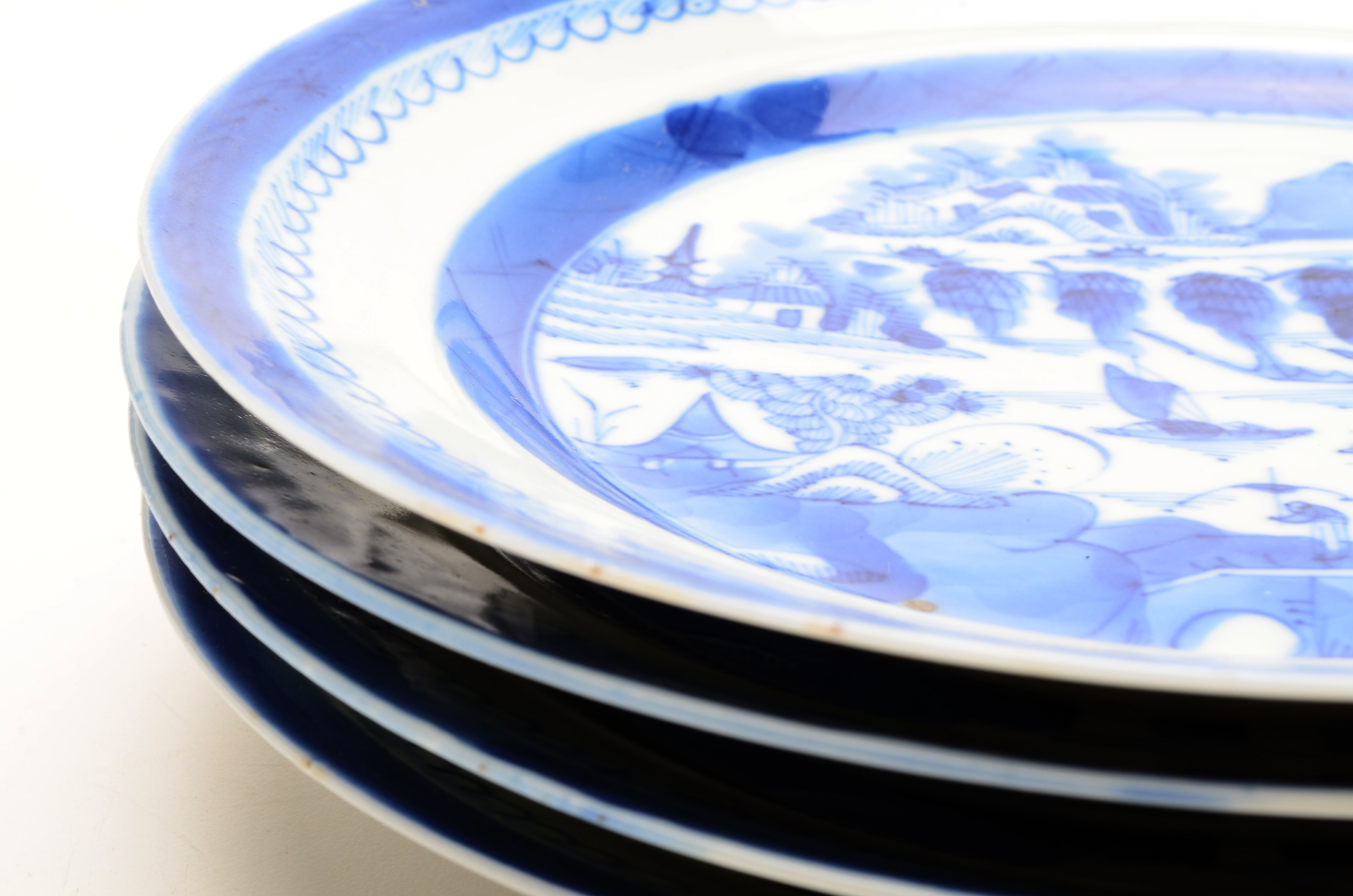 Chinese Blue and White Porcelain Dessert Plates