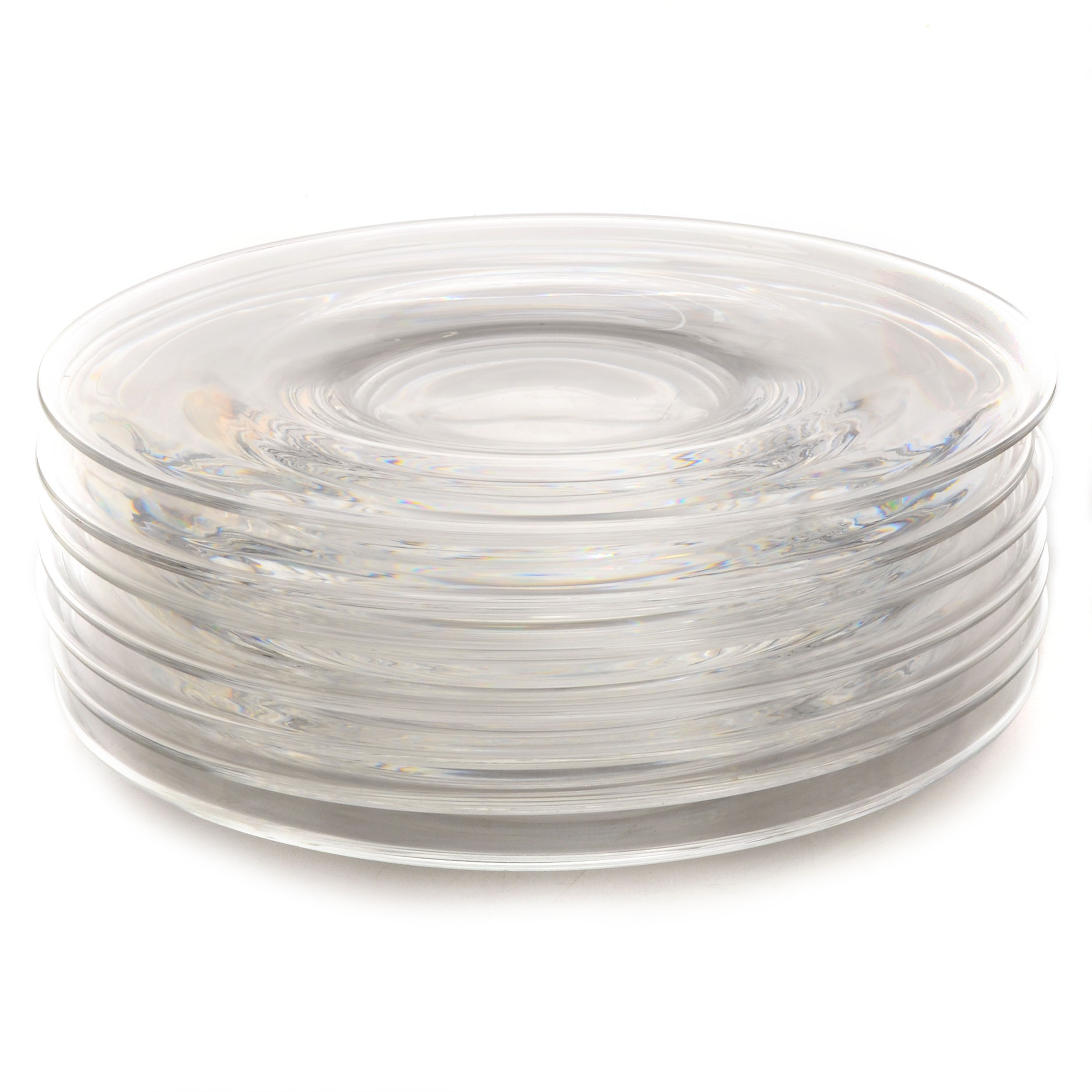 Signed Steuben Clear Glass Dessert Plates