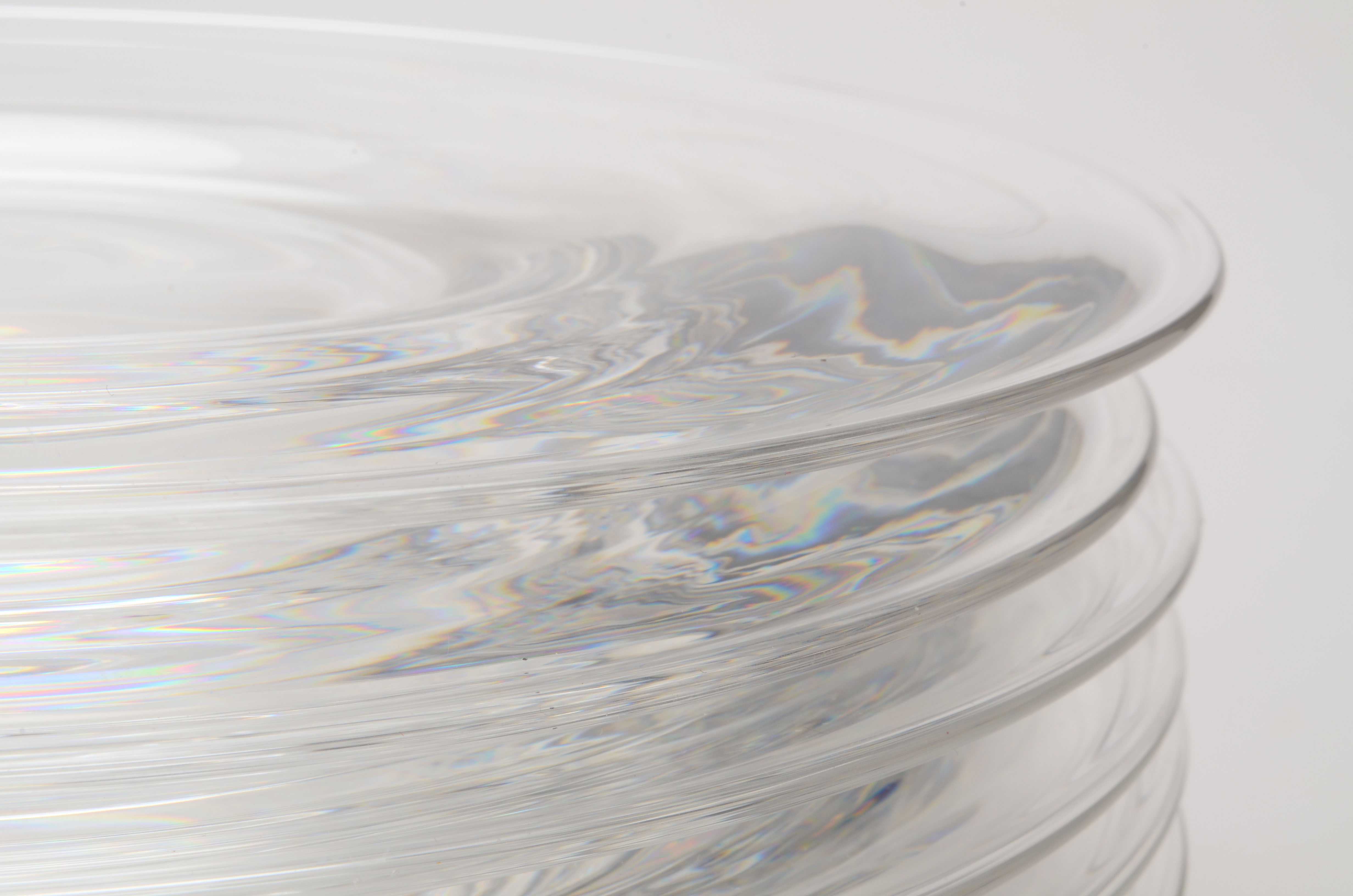 Signed Steuben Clear Glass Dessert Plates