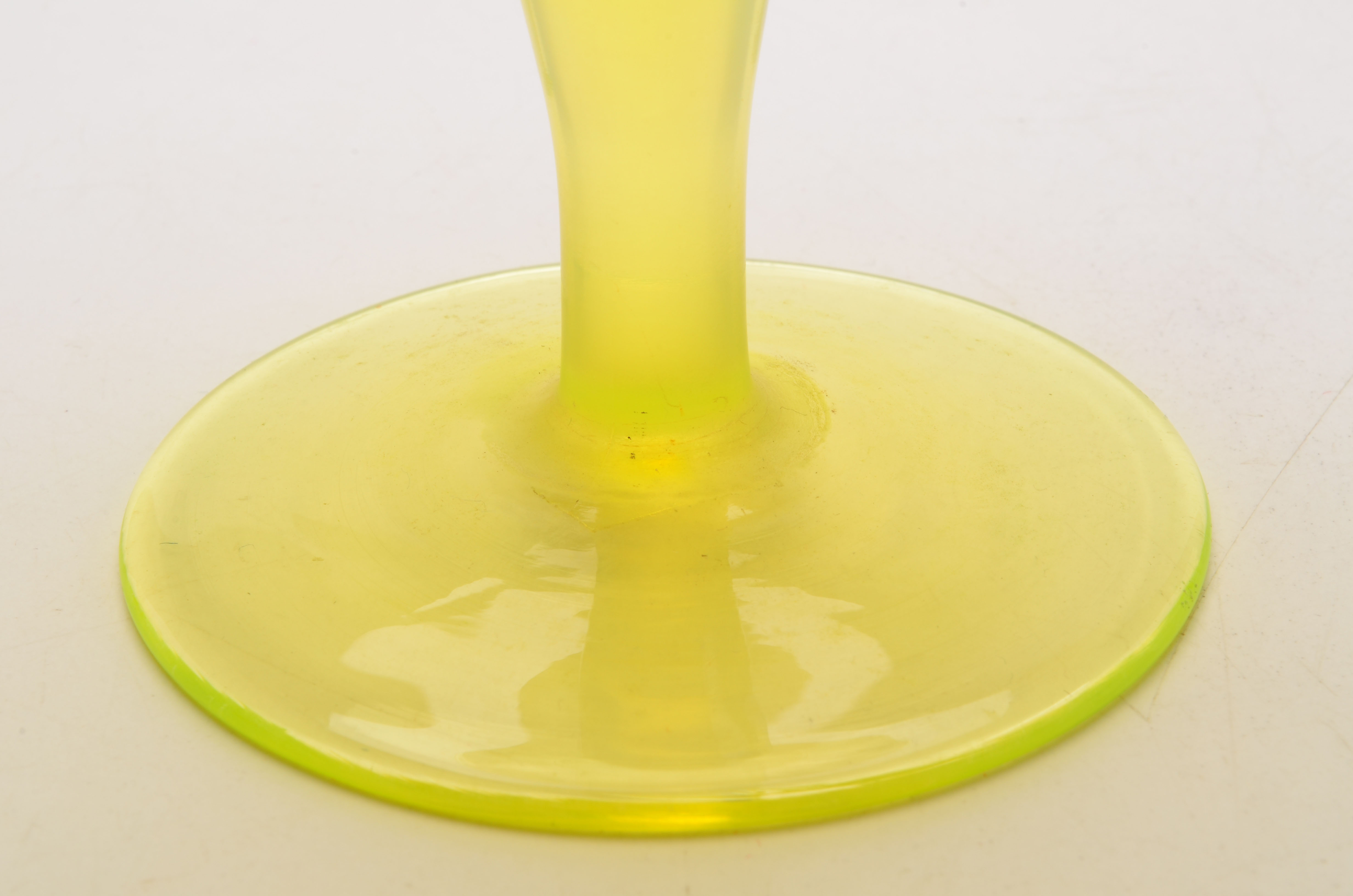 Vintage Vaseline Glass Sherbets or Champagne Coupes