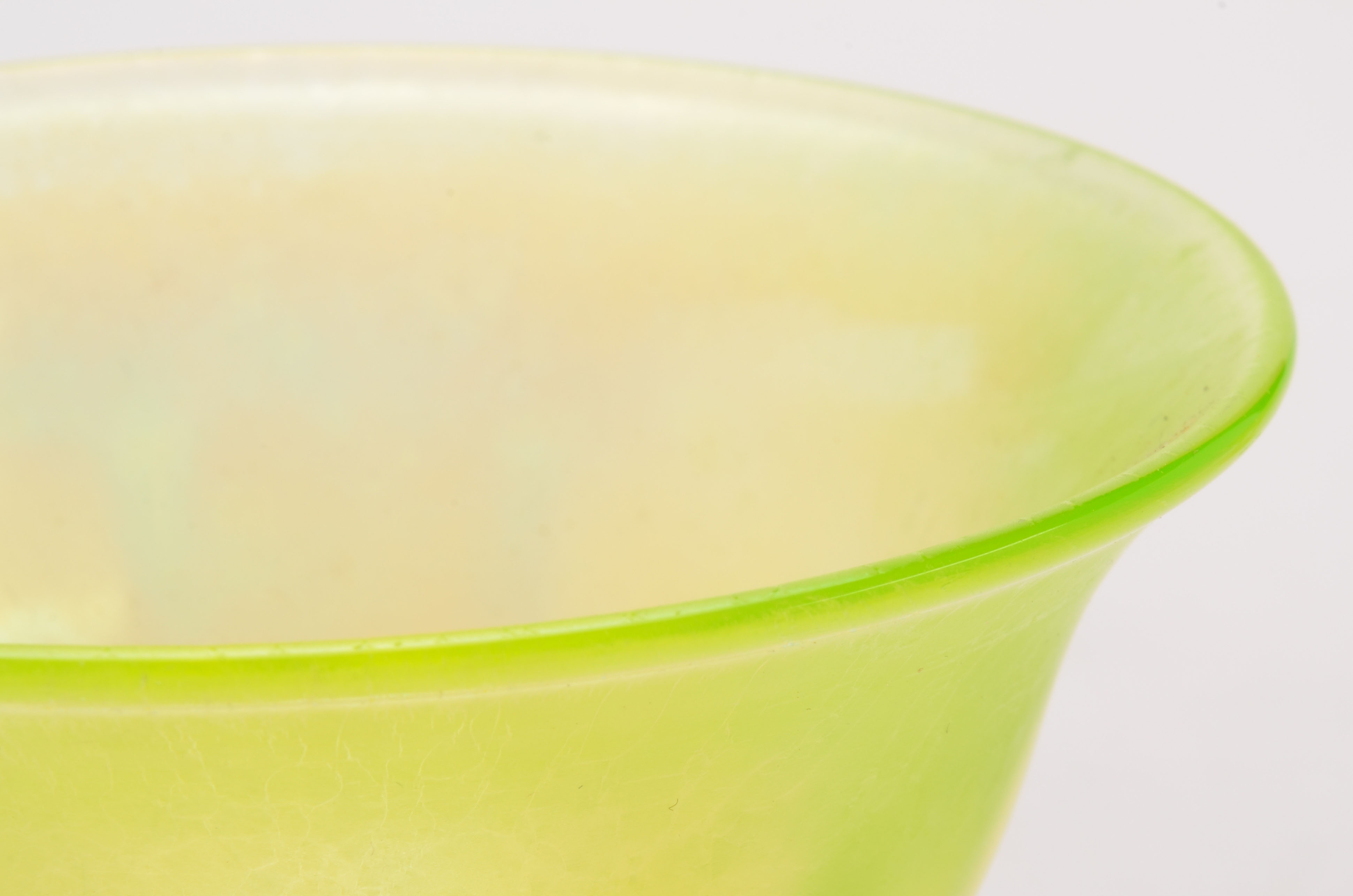 Vintage Vaseline Glass Sherbets or Champagne Coupes